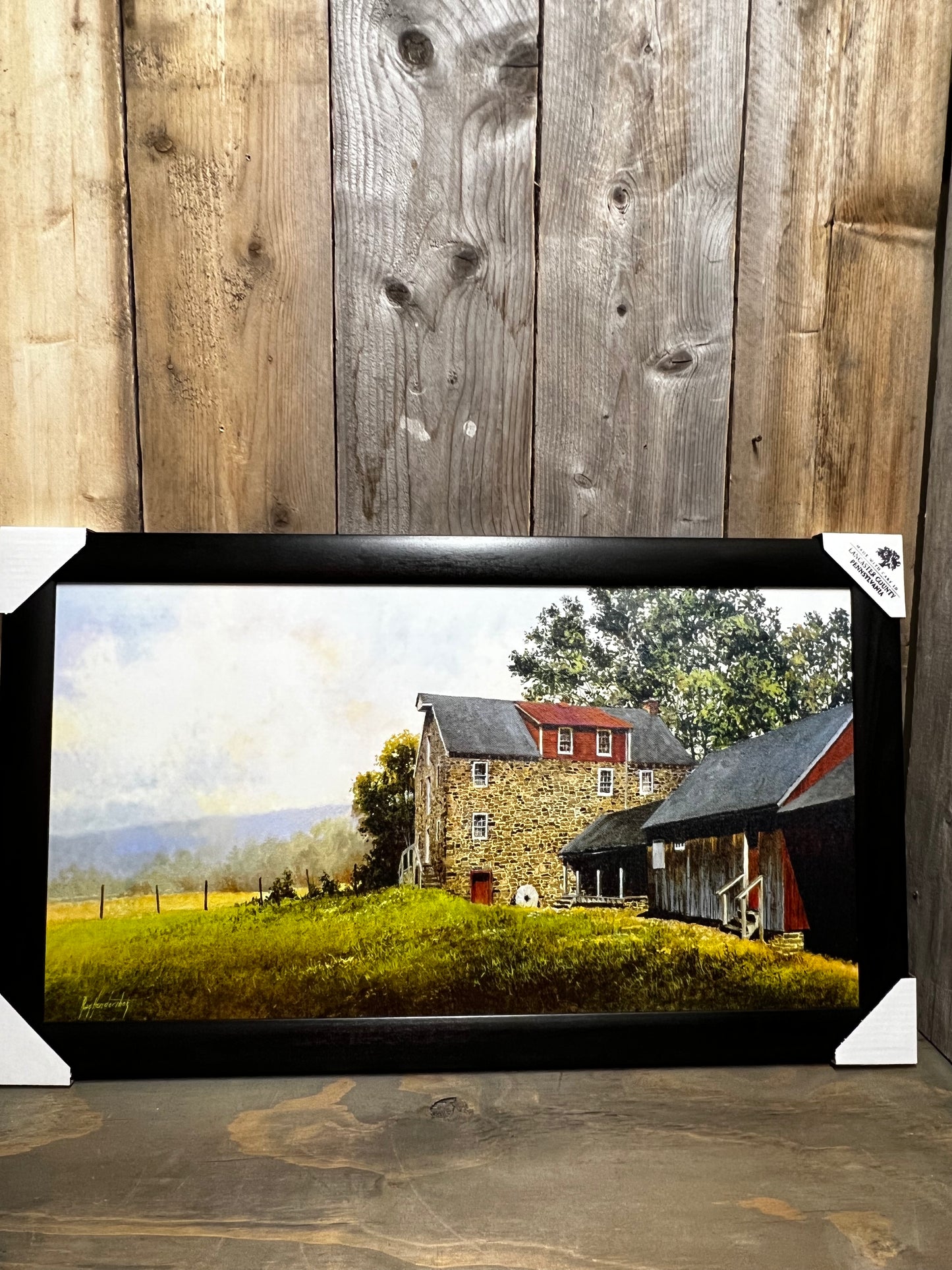 Framed Art, 16x30, GRIST MILL