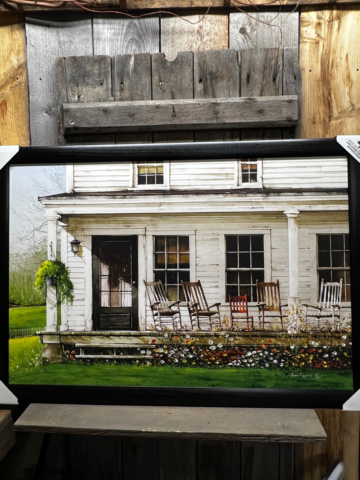 Framed Art, 24x36, BACK PORCH GATHERING