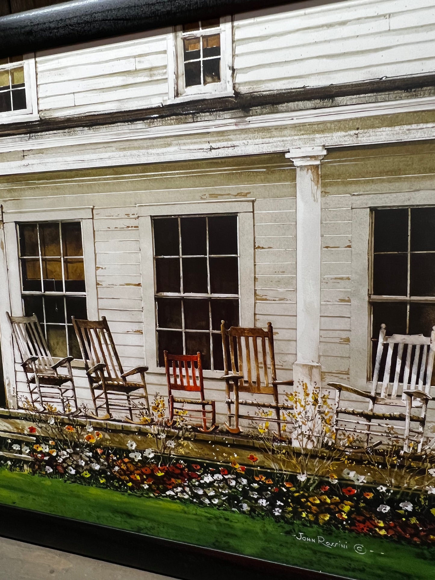 Framed Art, 24x36, BACK PORCH GATHERING