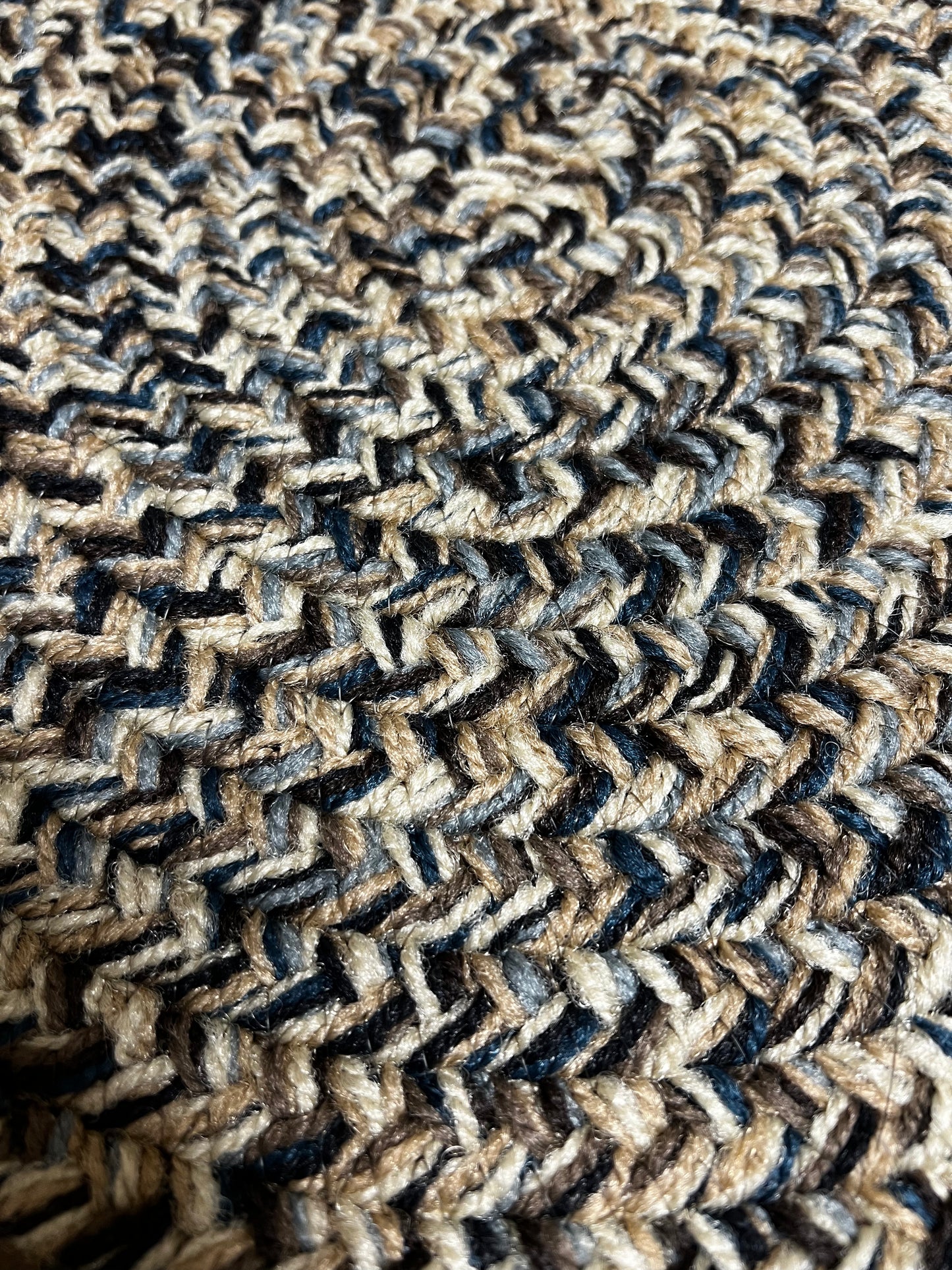 Chair Pad, 15" Round, Tweed, MIDNIGHT/DOVE/CAMEL/BROWN/BEIGE