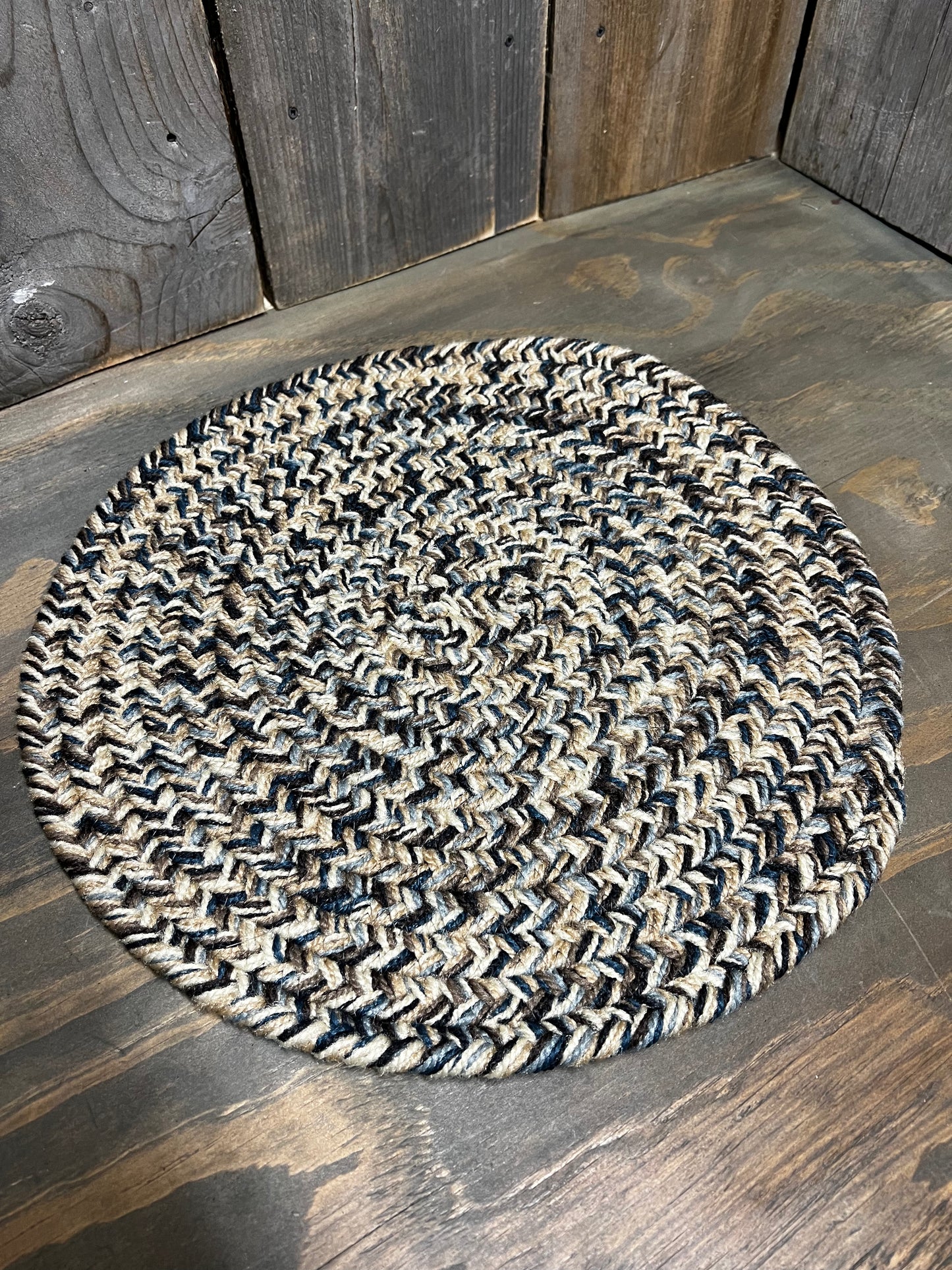 Chair Pad, 15" Round, Tweed, MIDNIGHT/DOVE/CAMEL/BROWN/BEIGE