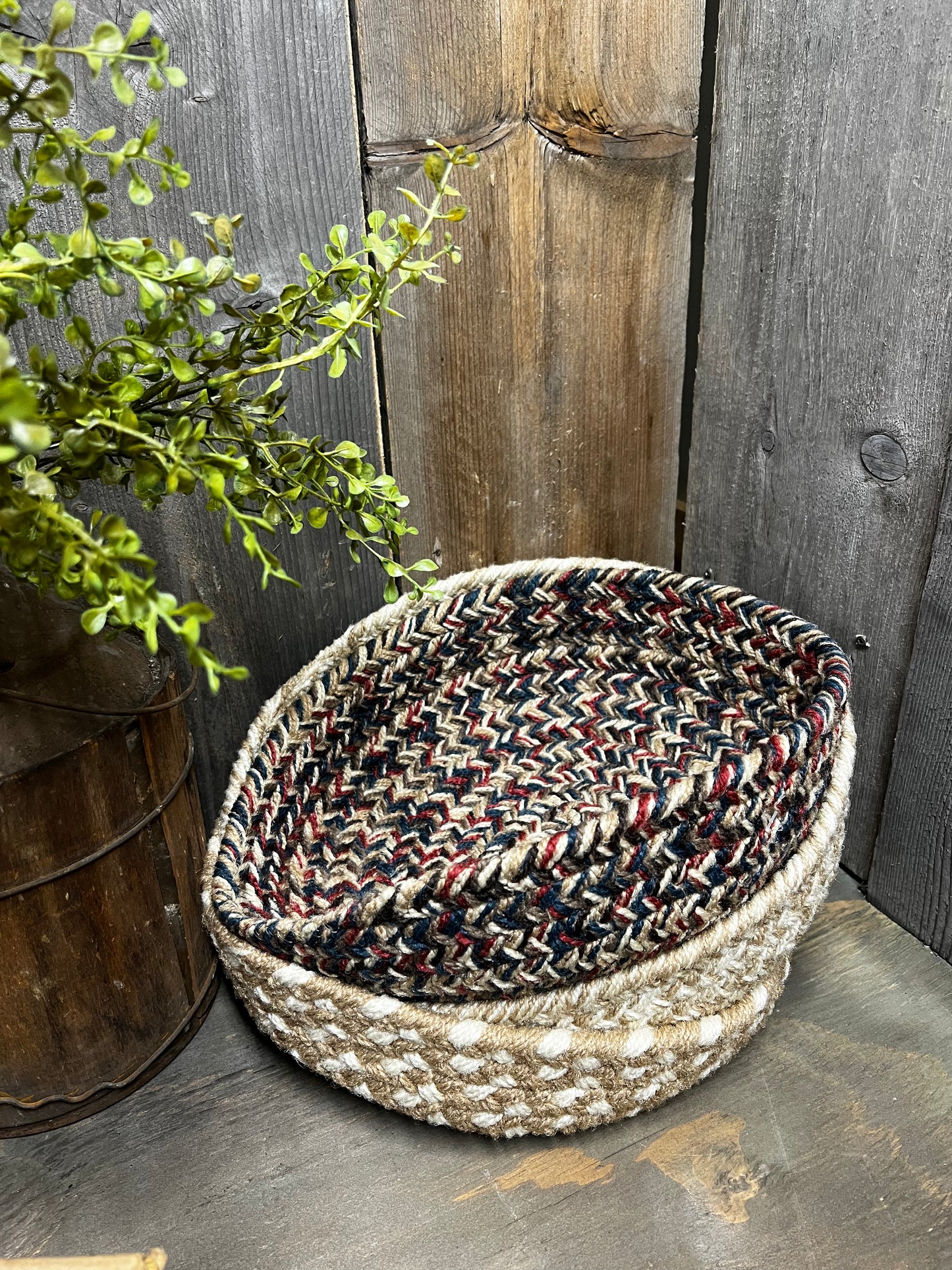 Basket, Braided, 10"X 2.5", ASSORTED