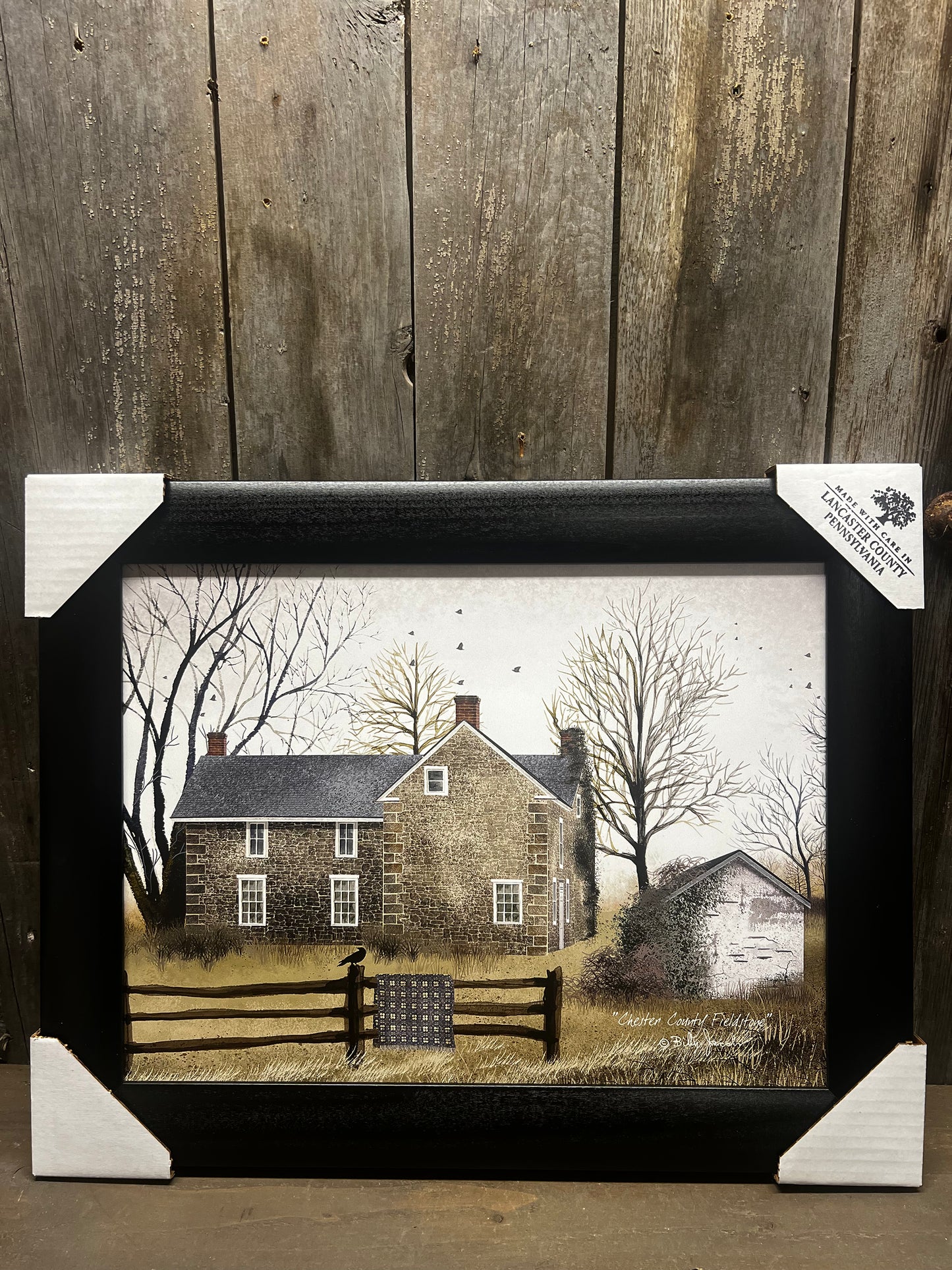 Framed Art, 12x16, CHESTER COUNTY FIELDSTONE