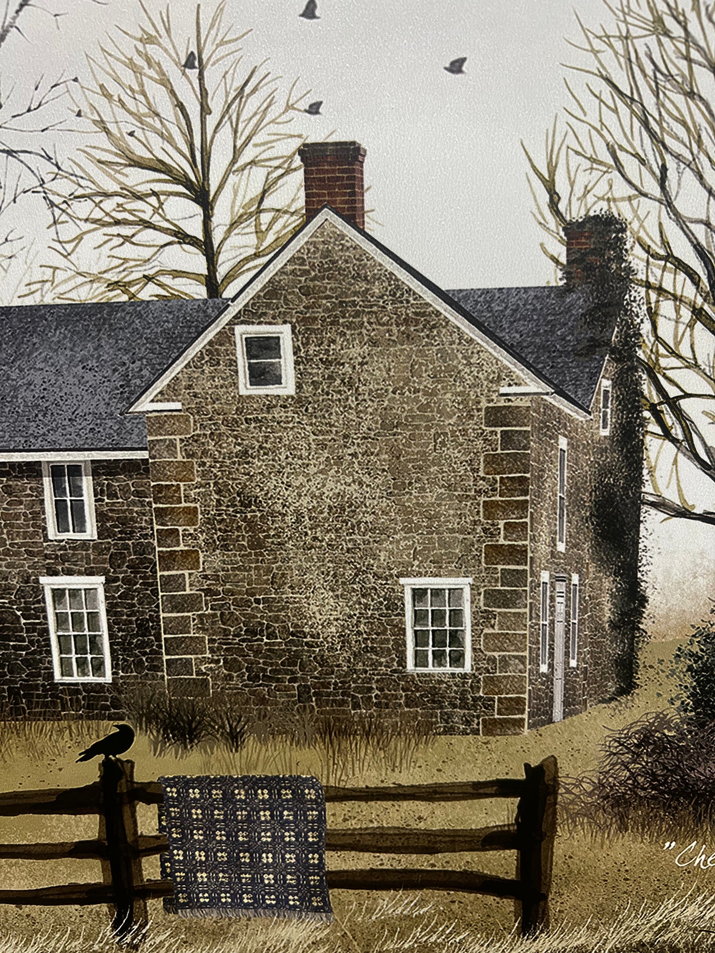 Framed Art, 12x16, CHESTER COUNTY FIELDSTONE