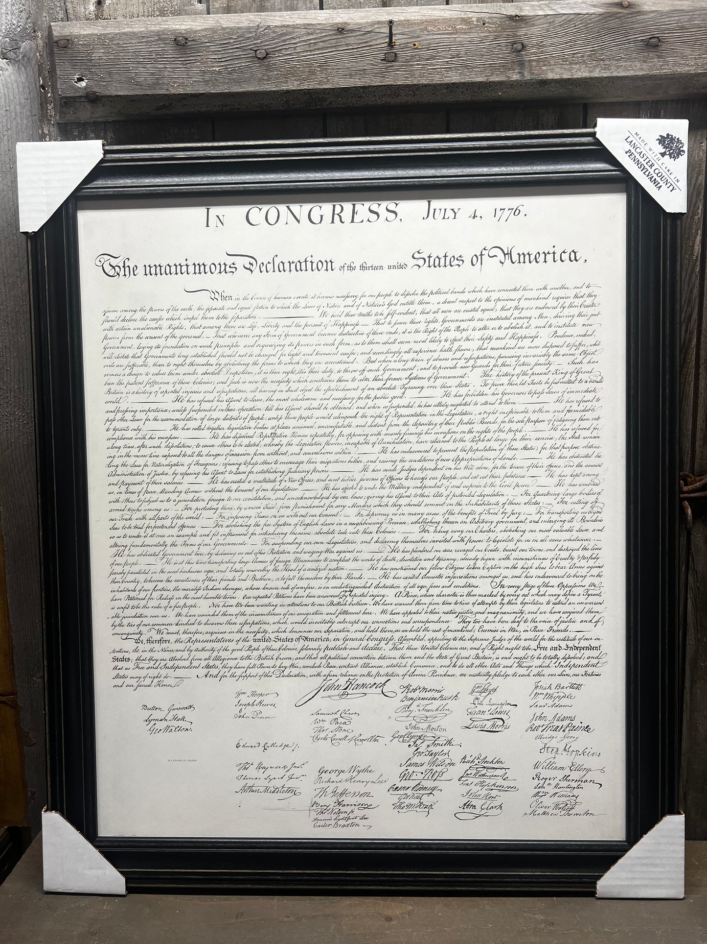 Framed Art, 20x24, DECLARATION ON INDEPENDENCE