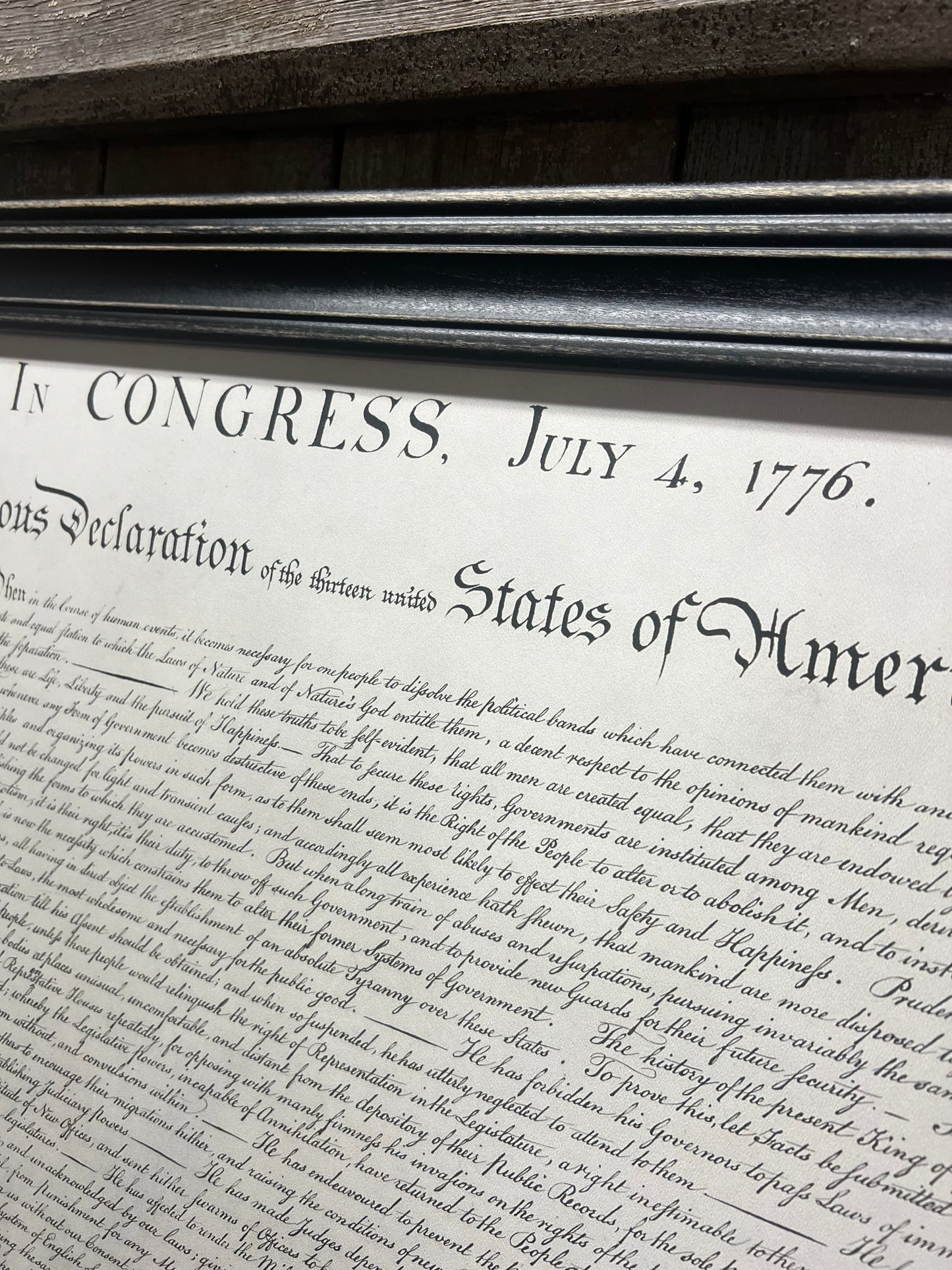 Framed Art, 20x24, DECLARATION ON INDEPENDENCE
