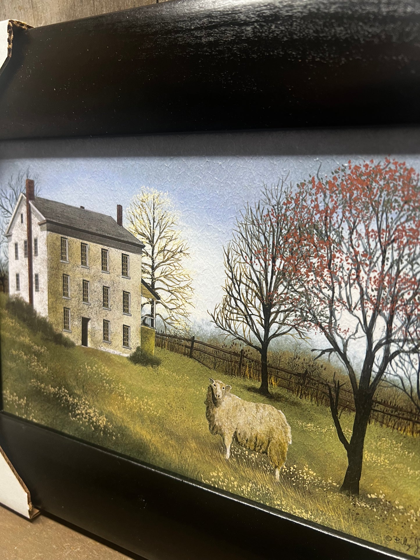 Framed Art, 6x9, HOUSE & SHEEP