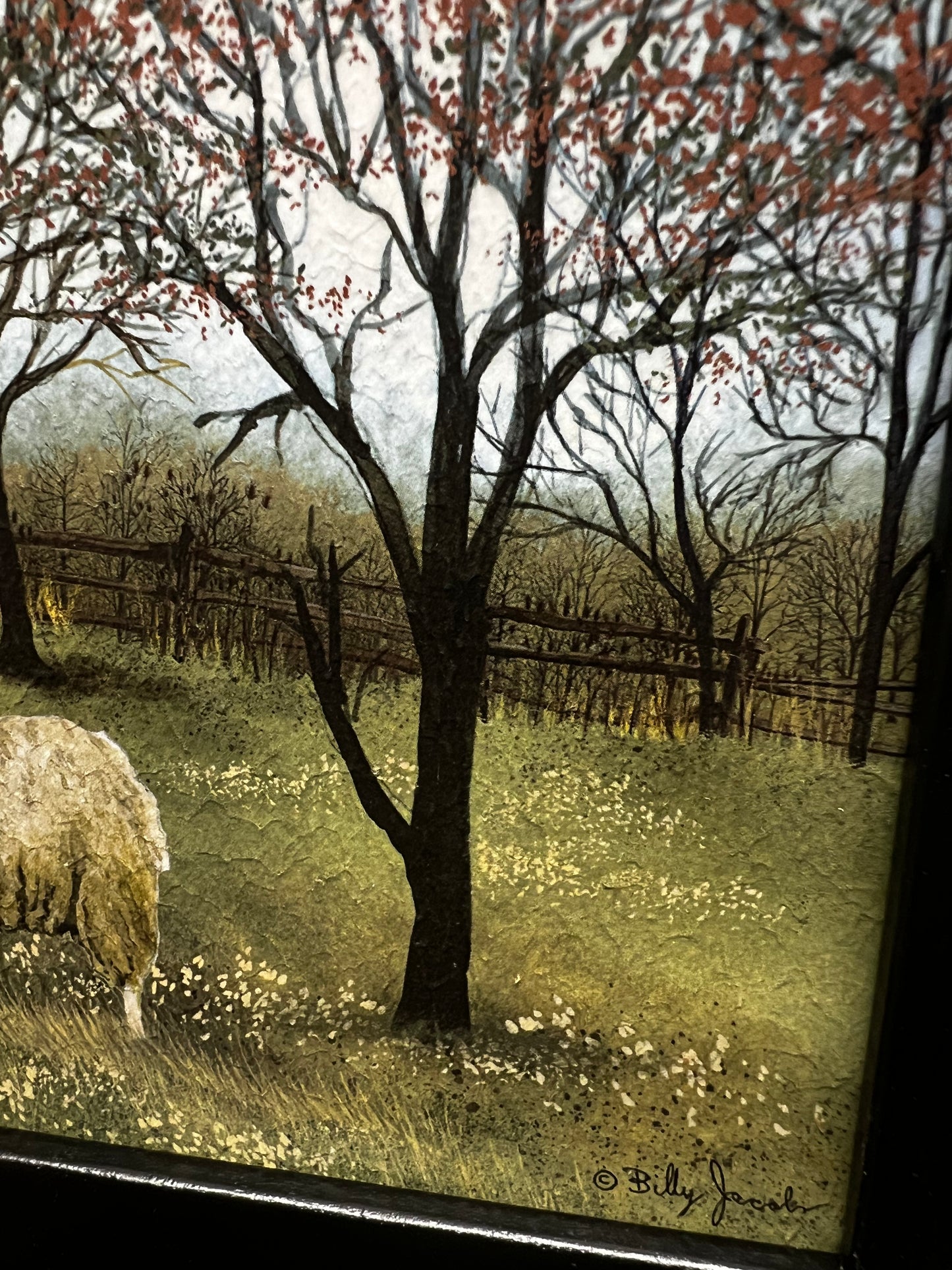 Framed Art, 6x9, HOUSE & SHEEP