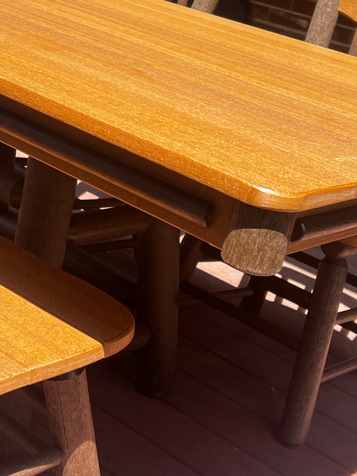 Poly-Log Rustic Hickory Furniture, 30" DINING TABLE