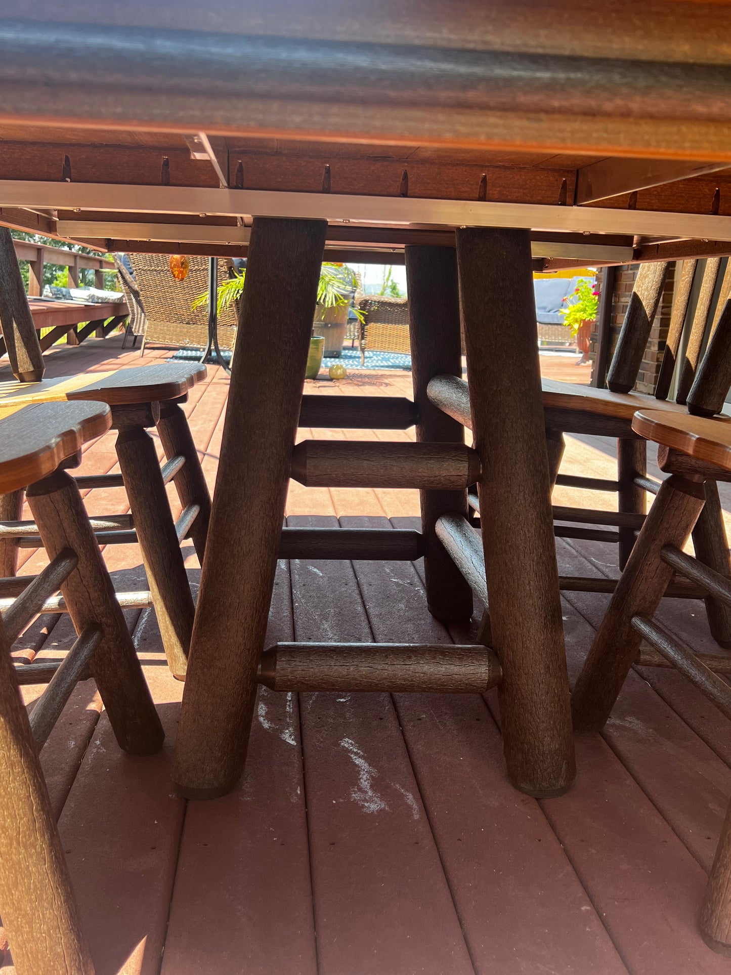 Poly-Log Rustic Hickory Furniture, 30" DINING TABLE