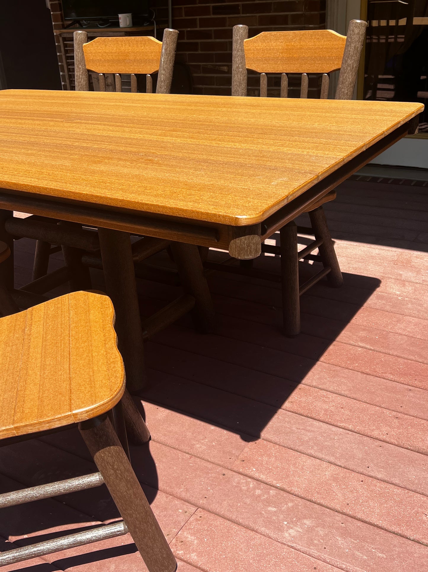 Poly-Log Rustic Hickory Furniture, 30" DINING TABLE