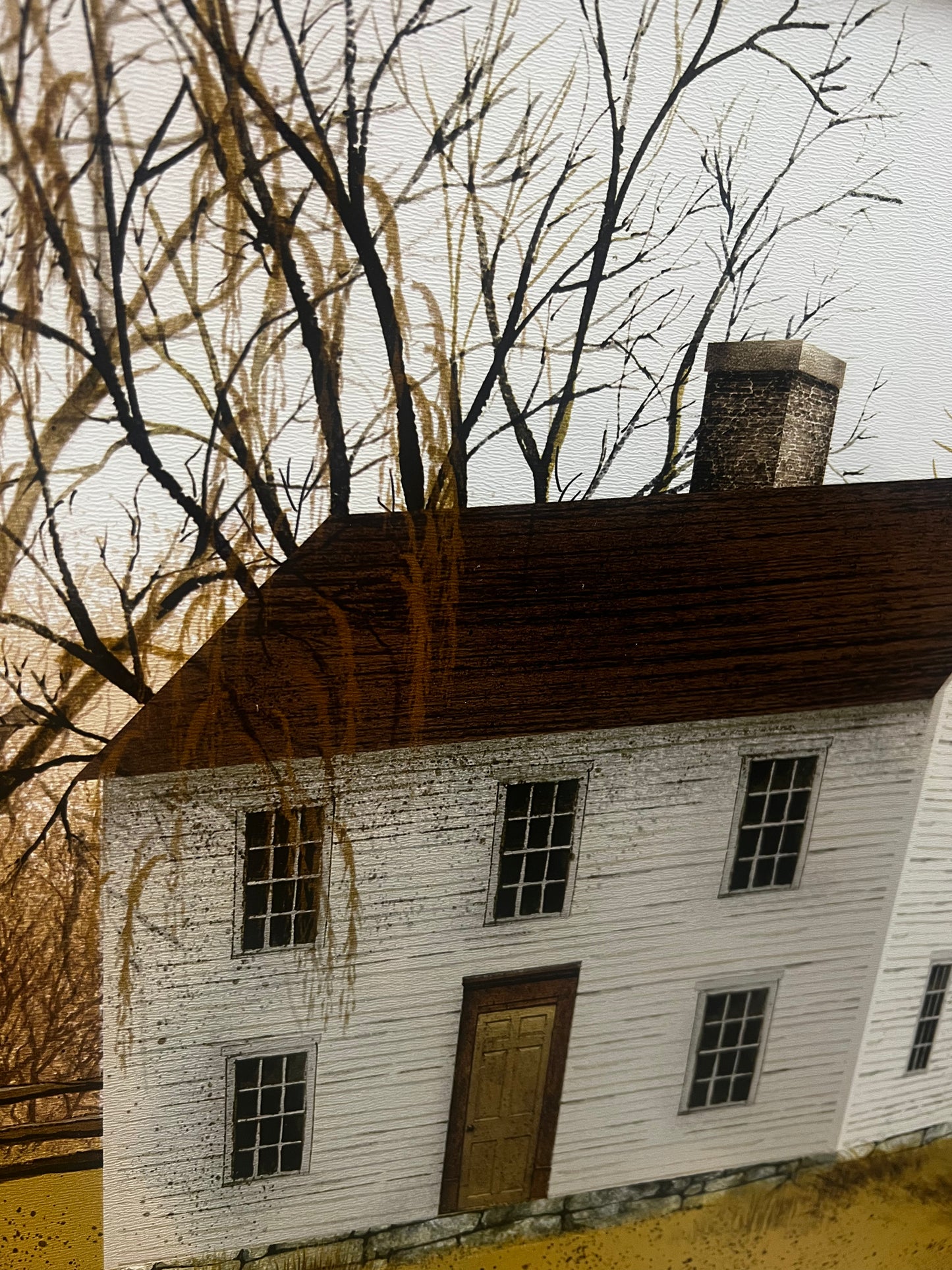 Framed Art, 18x18, NEW ENGLAND SALTBOX 2