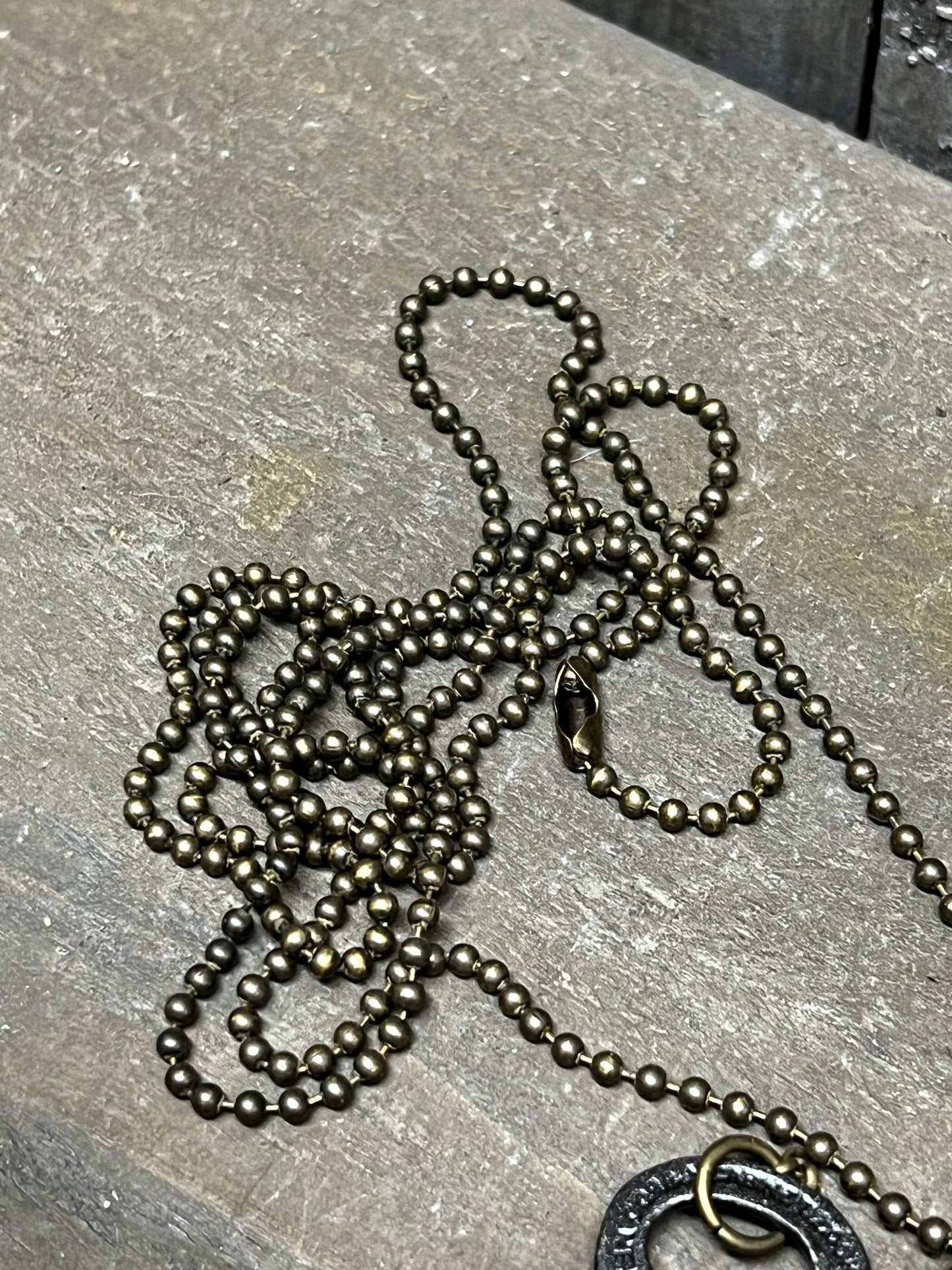 Necklace, Ball Chain, COMPASS
