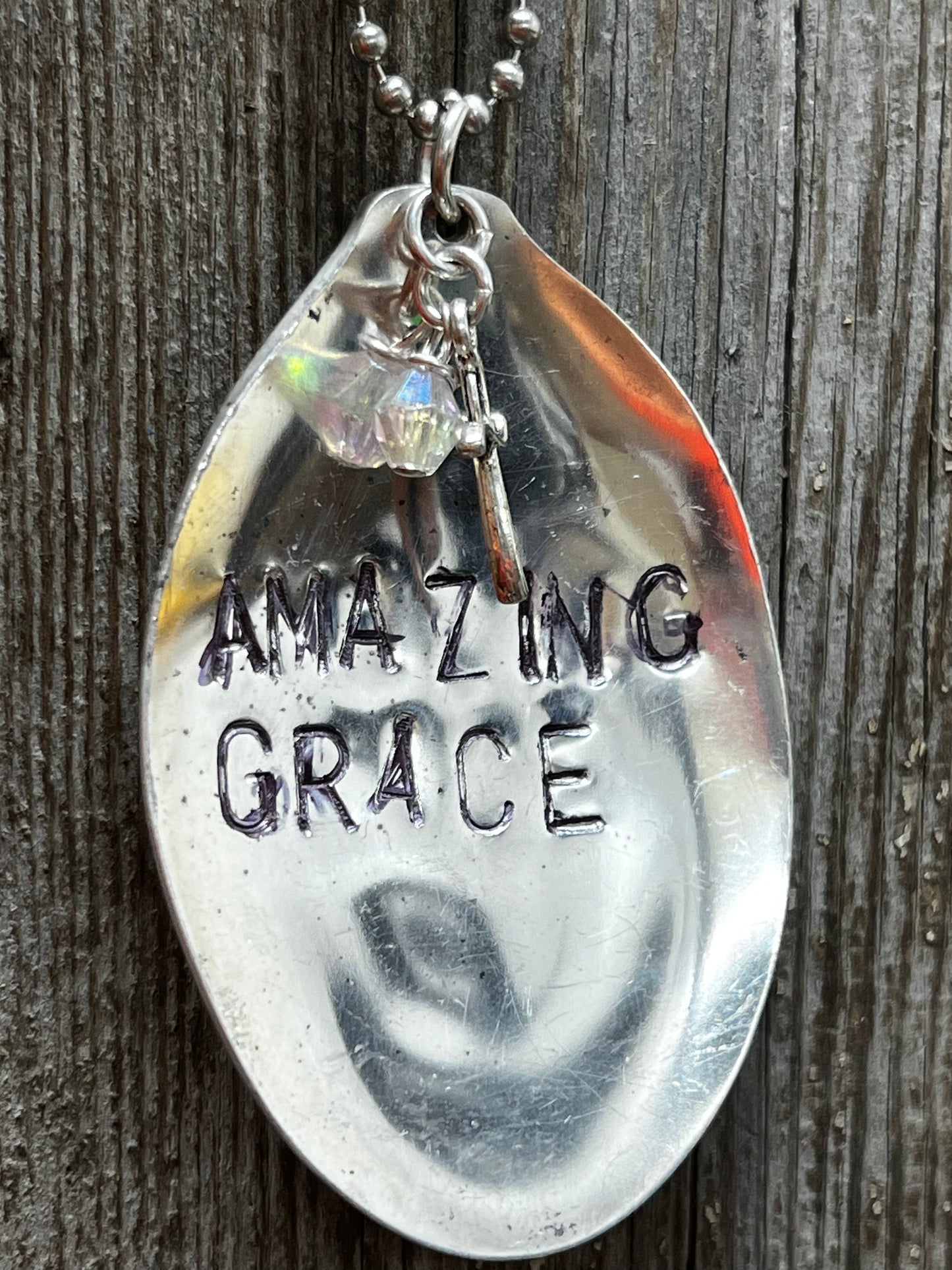 Necklace, Ball Chain W/Charms, AMAZING GRACE
