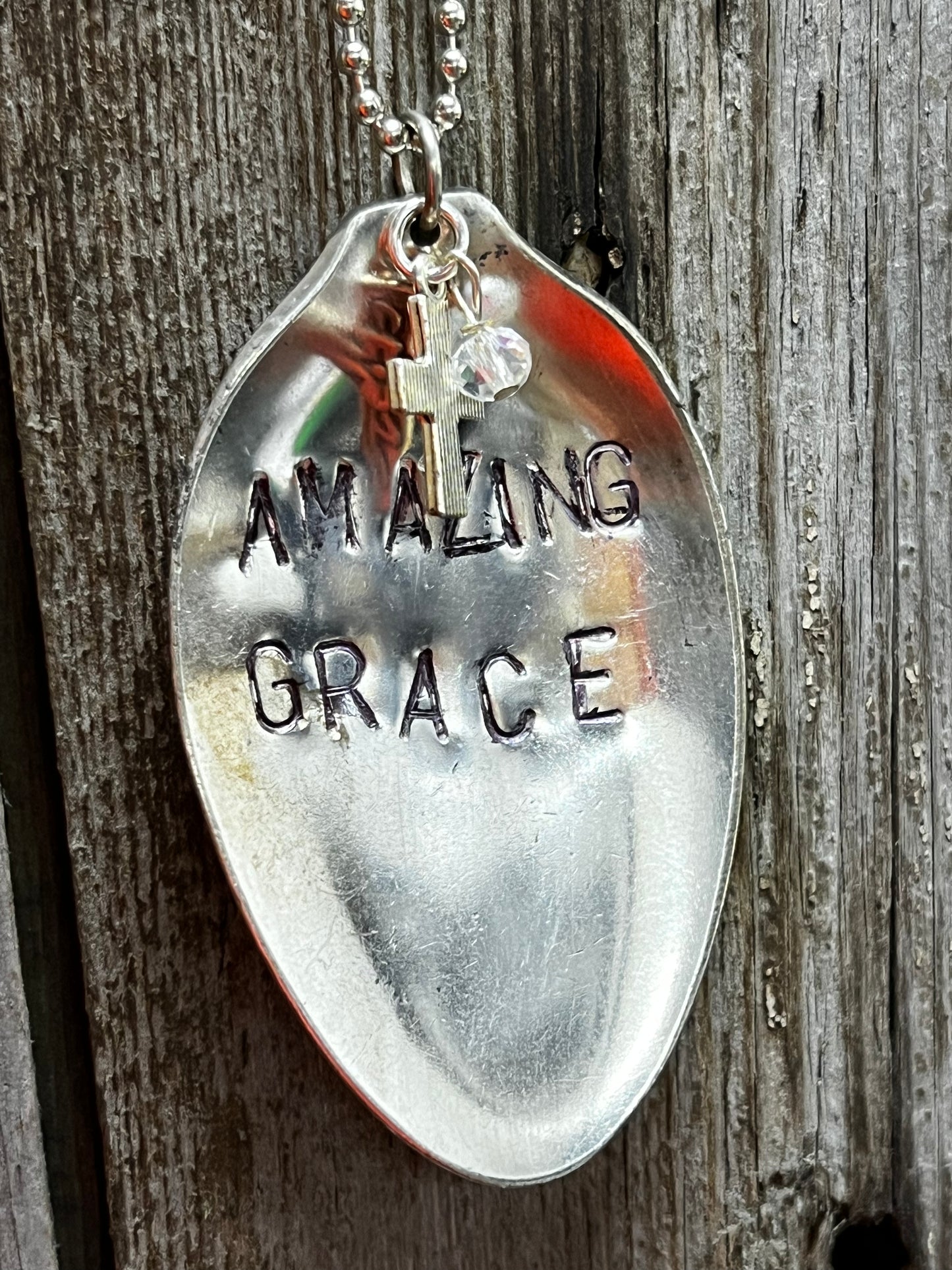 Necklace, Ball Chain W/Charms, AMAZING GRACE