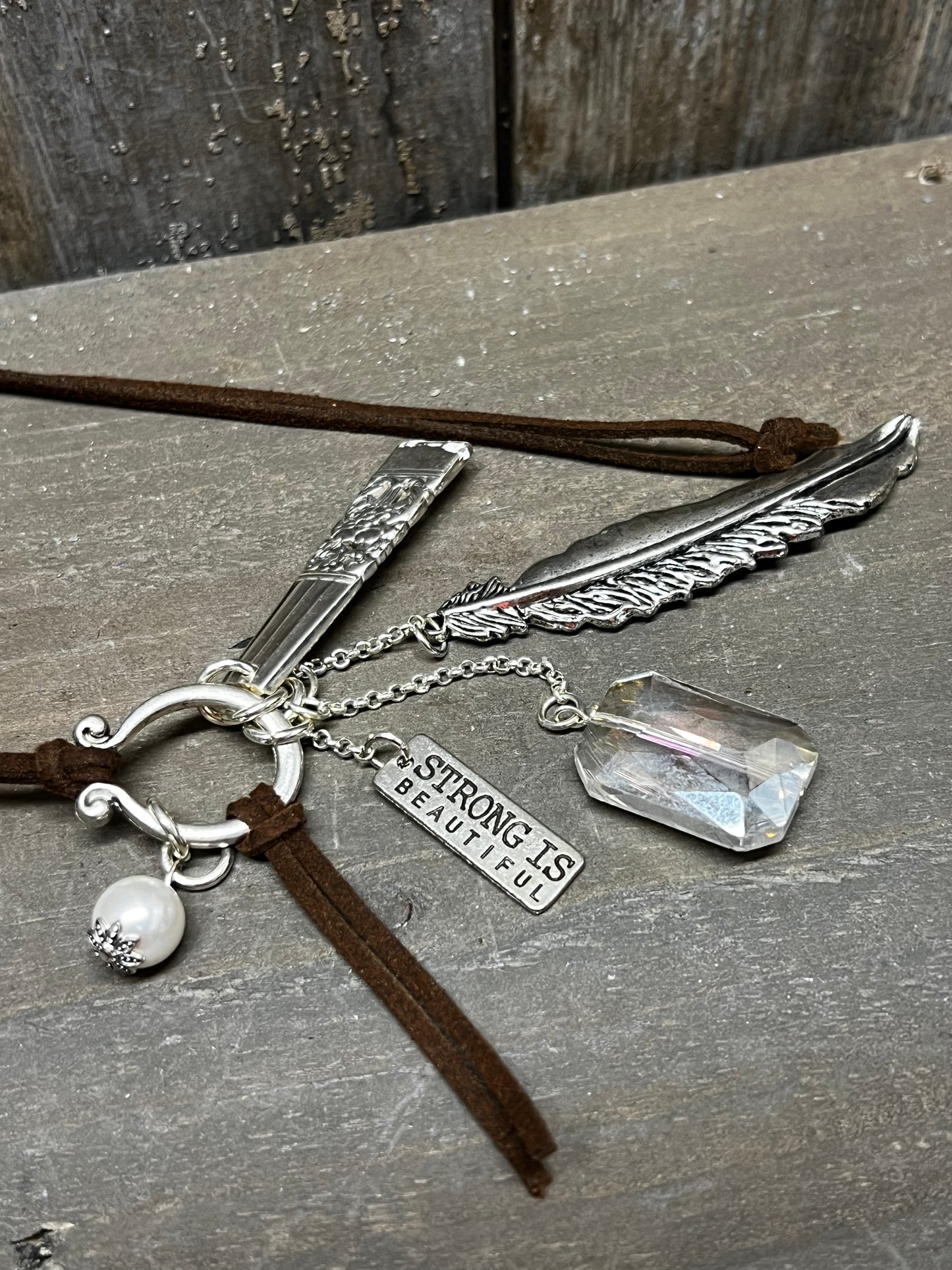 Necklace, Suede Cord, Assorted Styles, MaKenzie, CRYSTAL