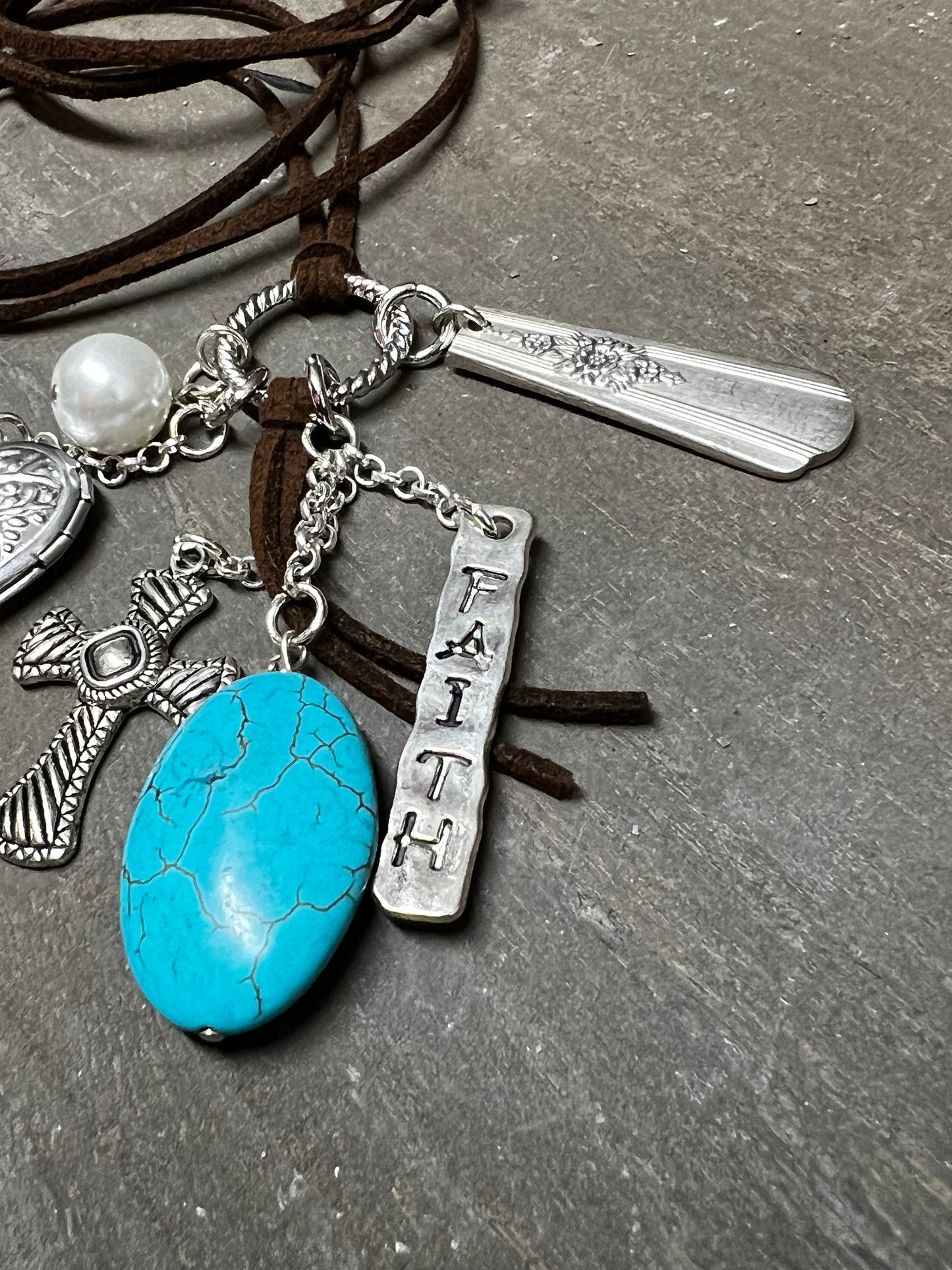 Necklace, Suede Cord, Assorted Styles, MaKenzie, TURQUOISE