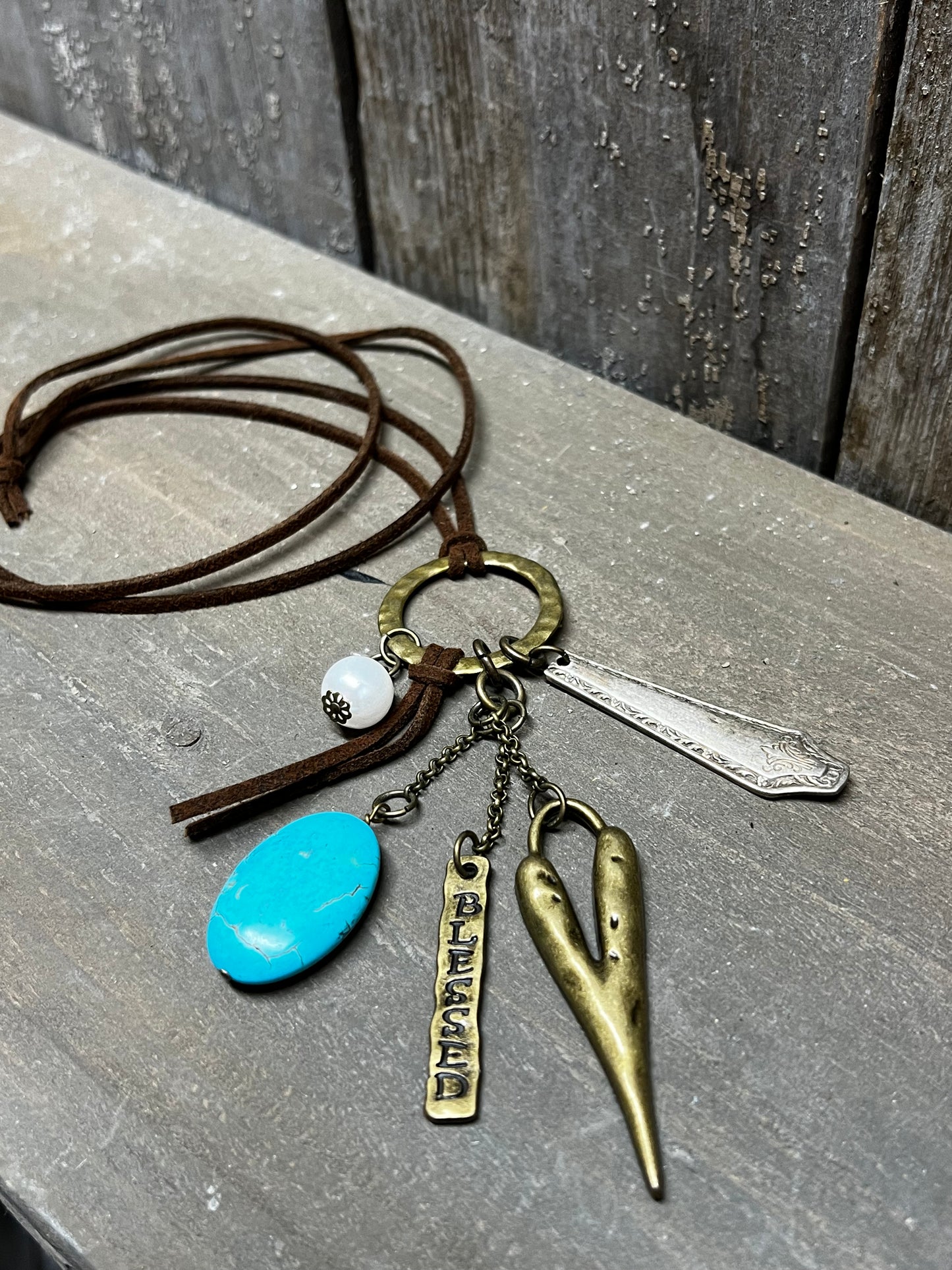 Necklace, Suede Cord, Assorted Styles, MaKenzie, TURQUOISE