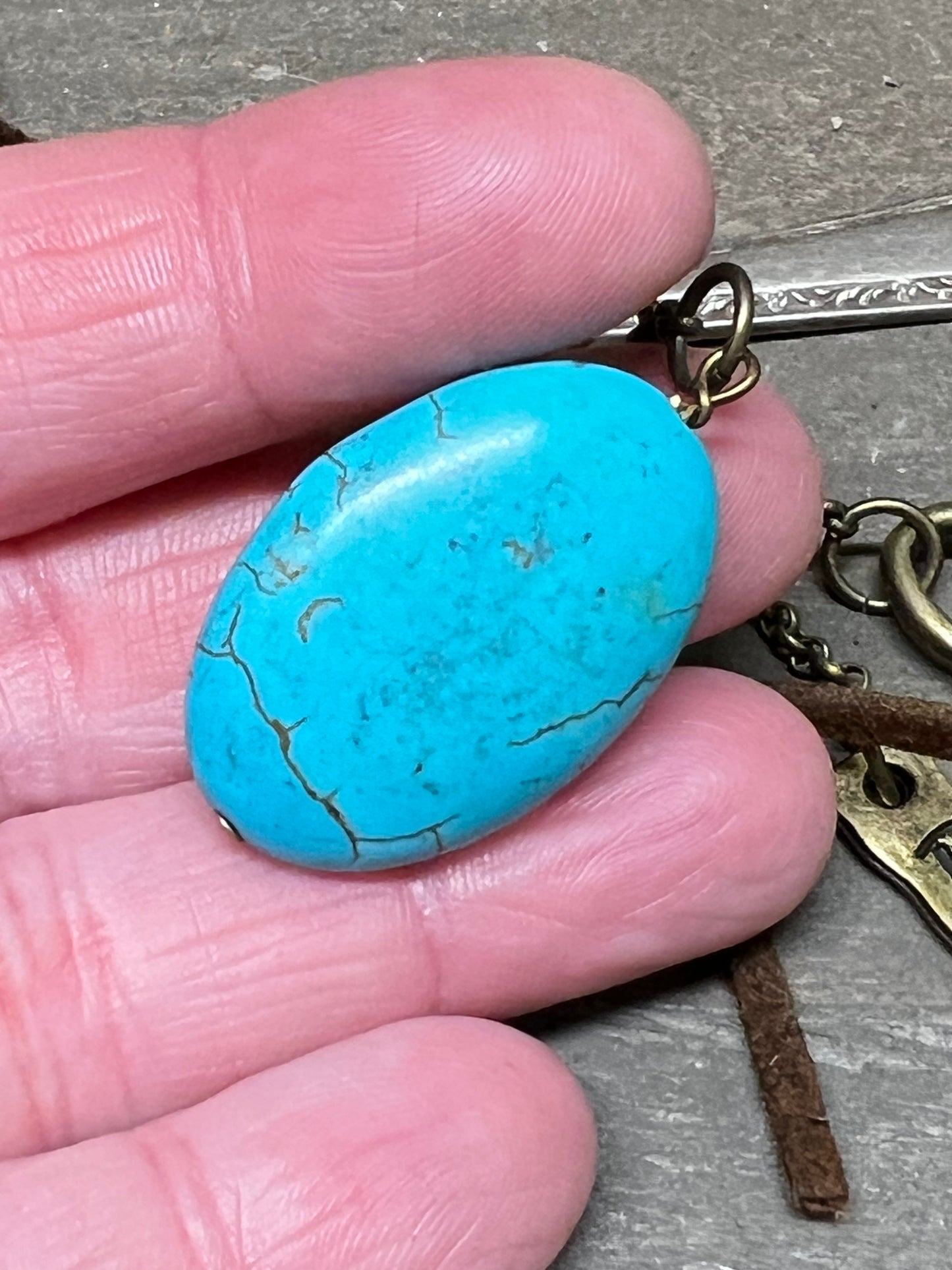 Necklace, Suede Cord, Assorted Styles, MaKenzie, TURQUOISE