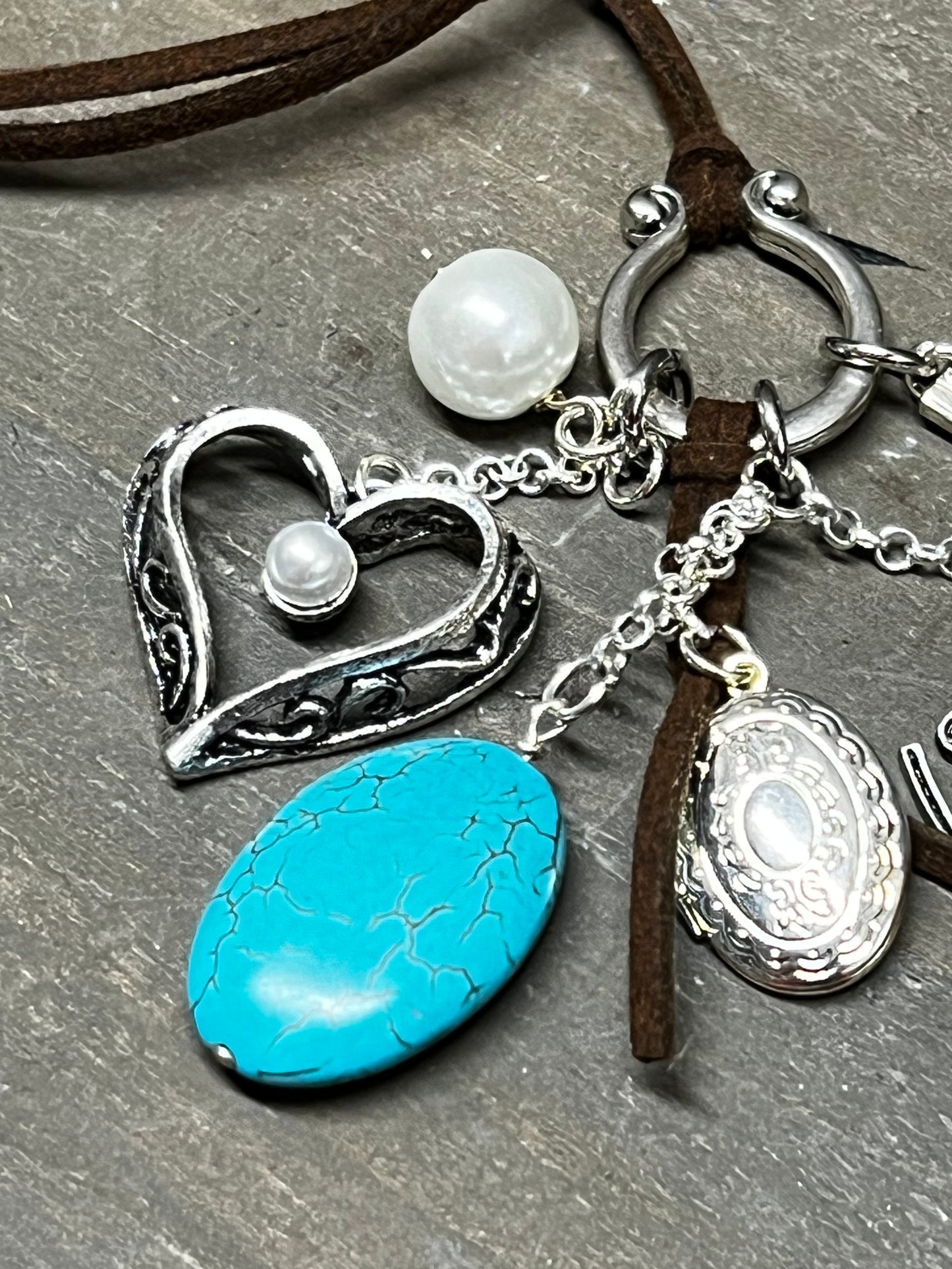 Necklace, Suede Cord, Assorted Styles, MaKenzie, TURQUOISE