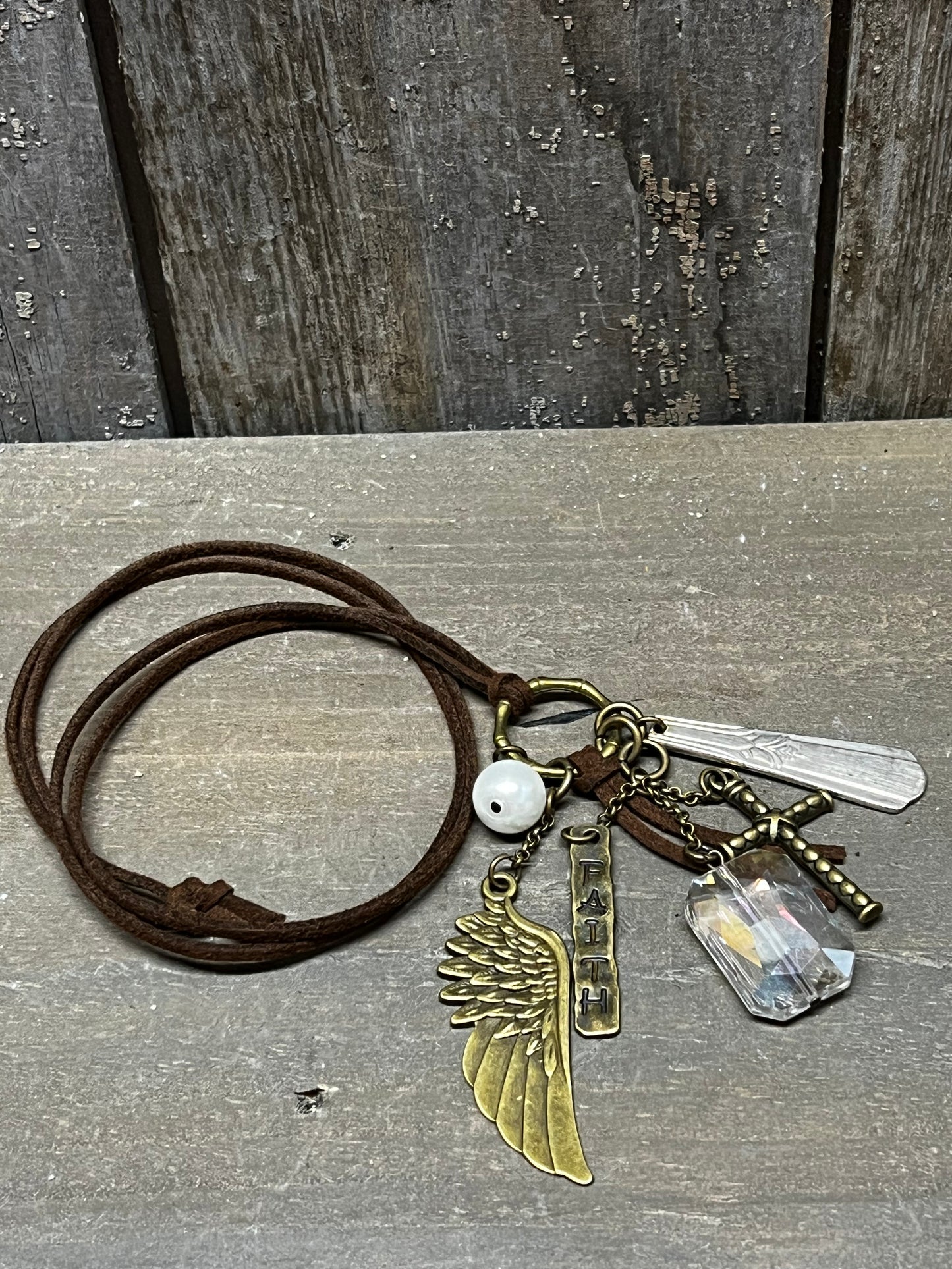 Necklace, Suede Cord, Assorted Styles, MaKenzie, CRYSTAL