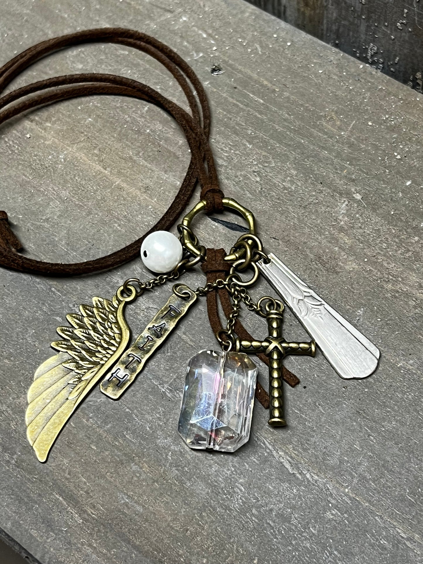 Necklace, Suede Cord, Assorted Styles, MaKenzie, CRYSTAL