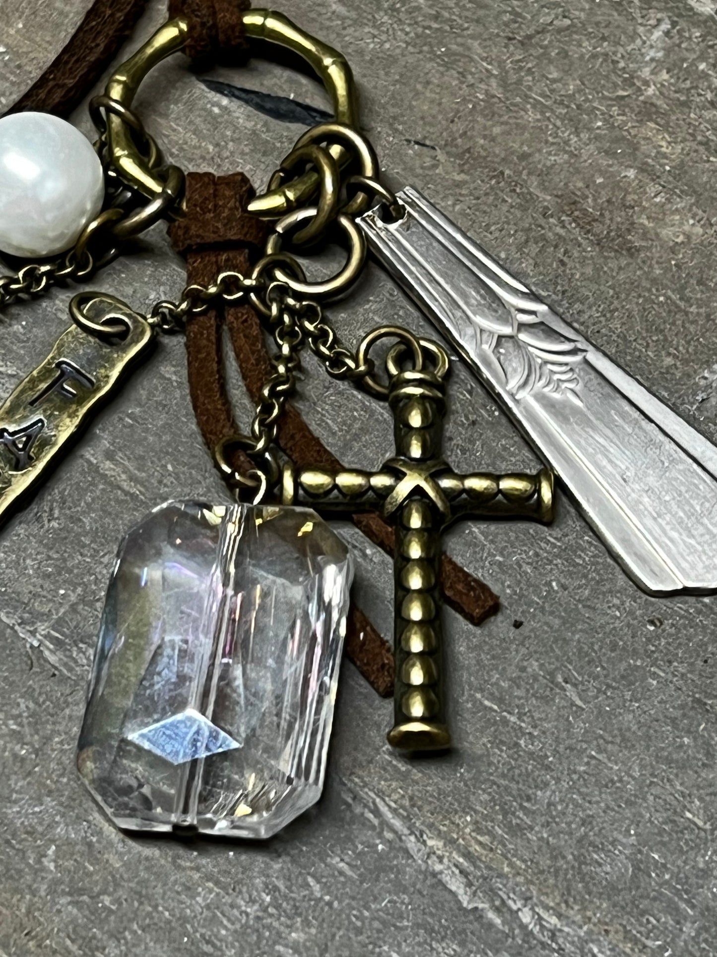 Necklace, Suede Cord, Assorted Styles, MaKenzie, CRYSTAL