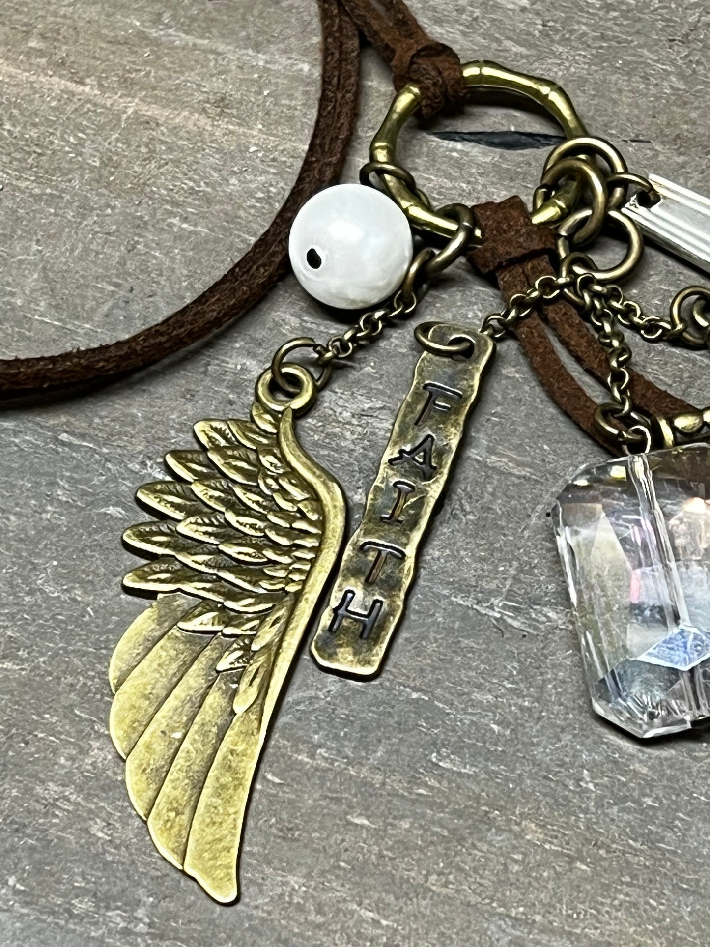 Necklace, Suede Cord, Assorted Styles, MaKenzie, CRYSTAL