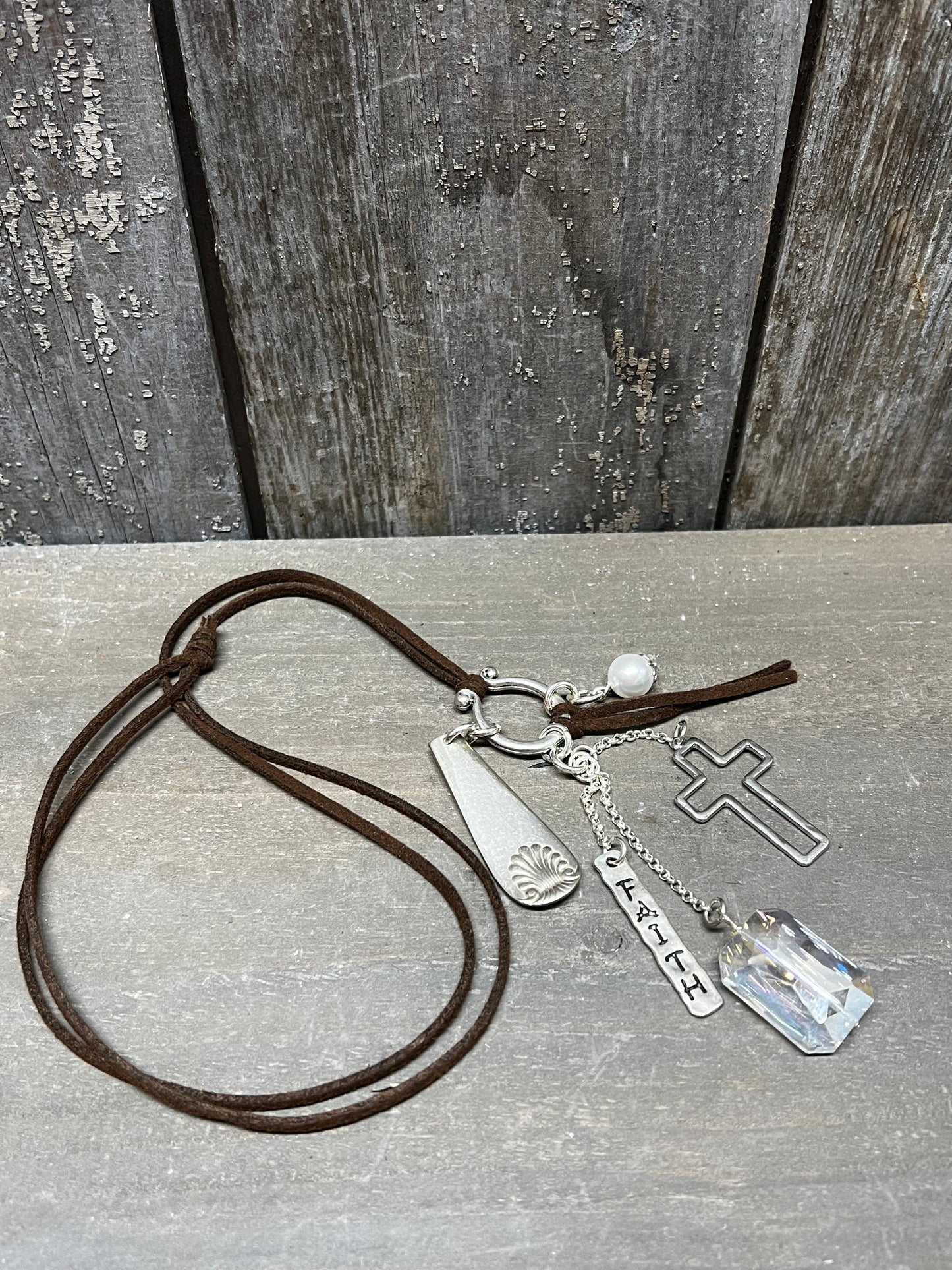 Necklace, Suede Cord, Assorted Styles, MaKenzie, CRYSTAL