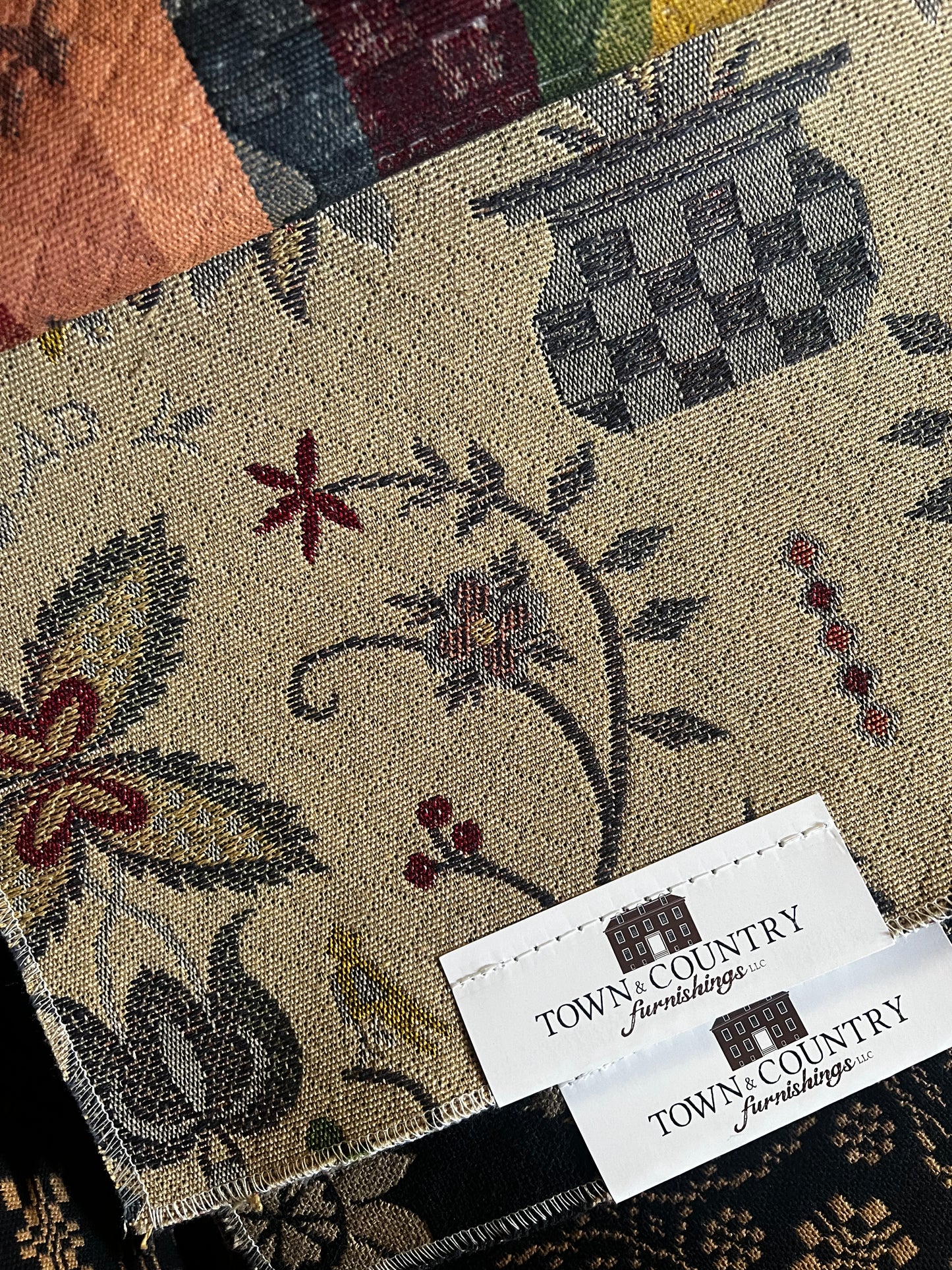 Pillow, 16x16, New Holland, Ecru Navy SPECIAL ORDER