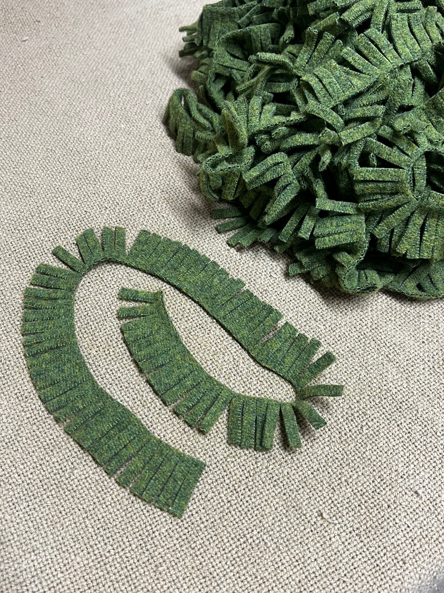 WOOL FRINGE, 36 strips, Assorted Colors