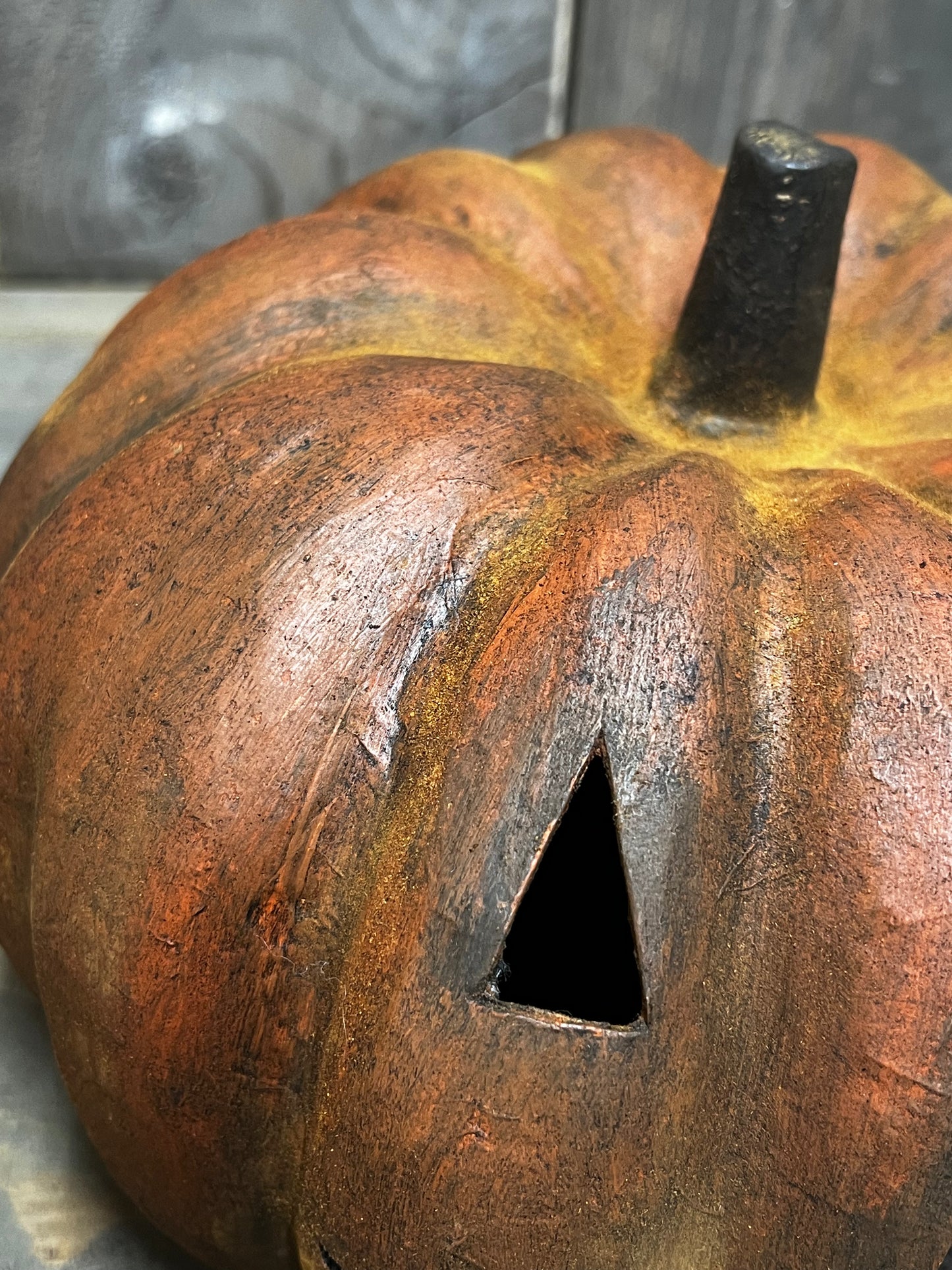 Pumpkin, Paper Mache, SMILIN' SAM