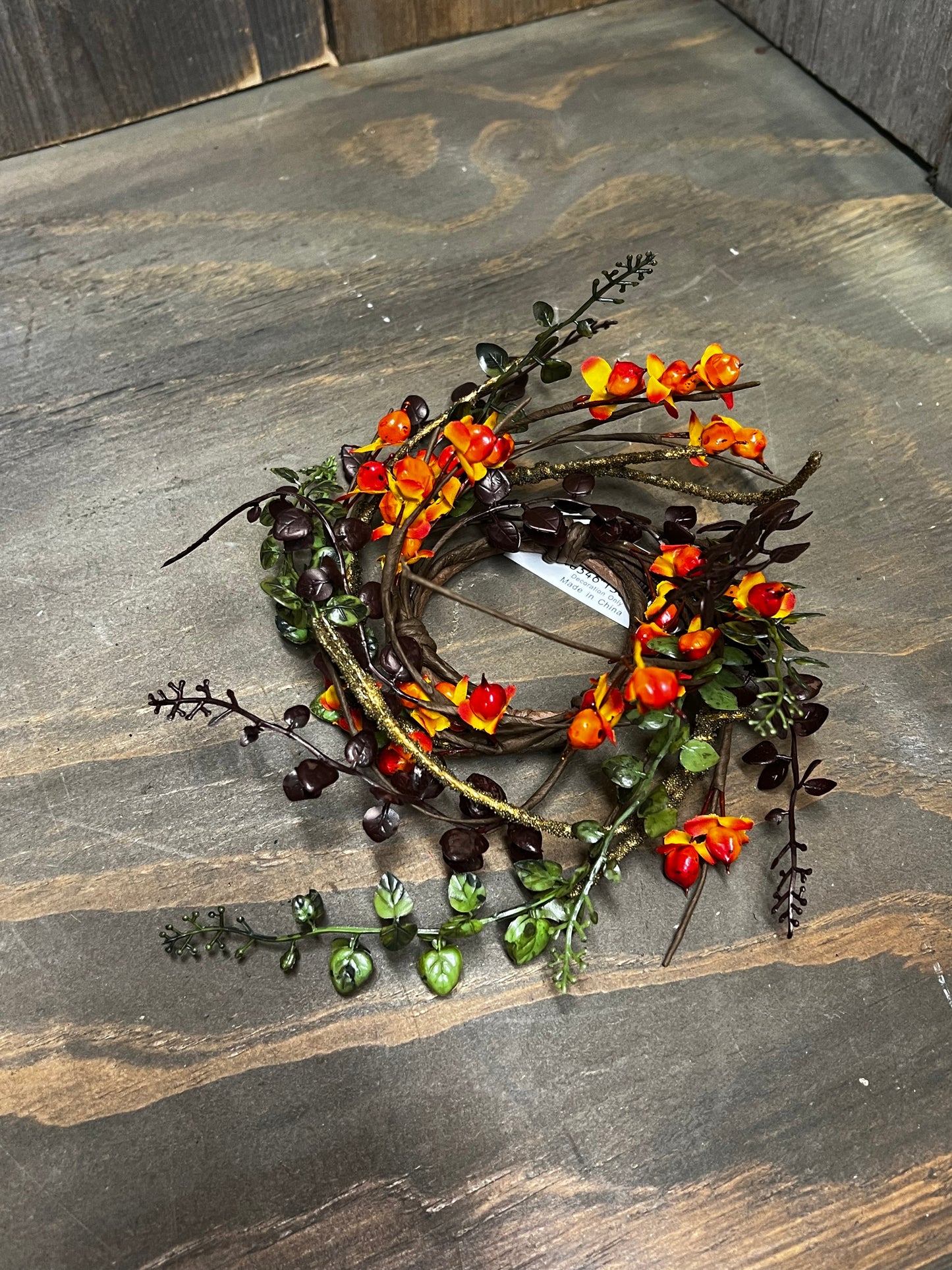 Candle Ring, Small, 2.5", RUSTIC BITTERSWEET