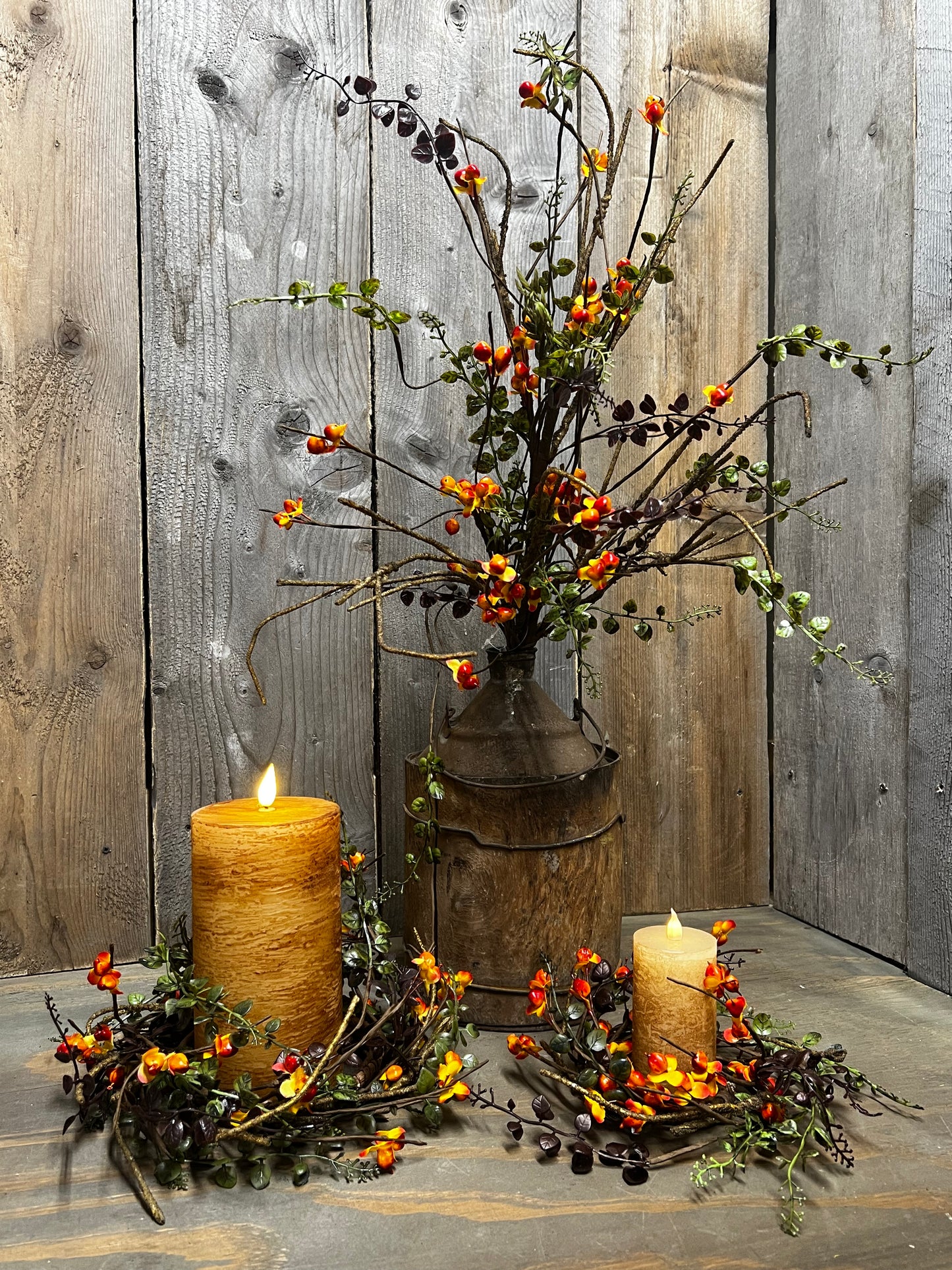 Candle Ring, Small, 2.5", RUSTIC BITTERSWEET