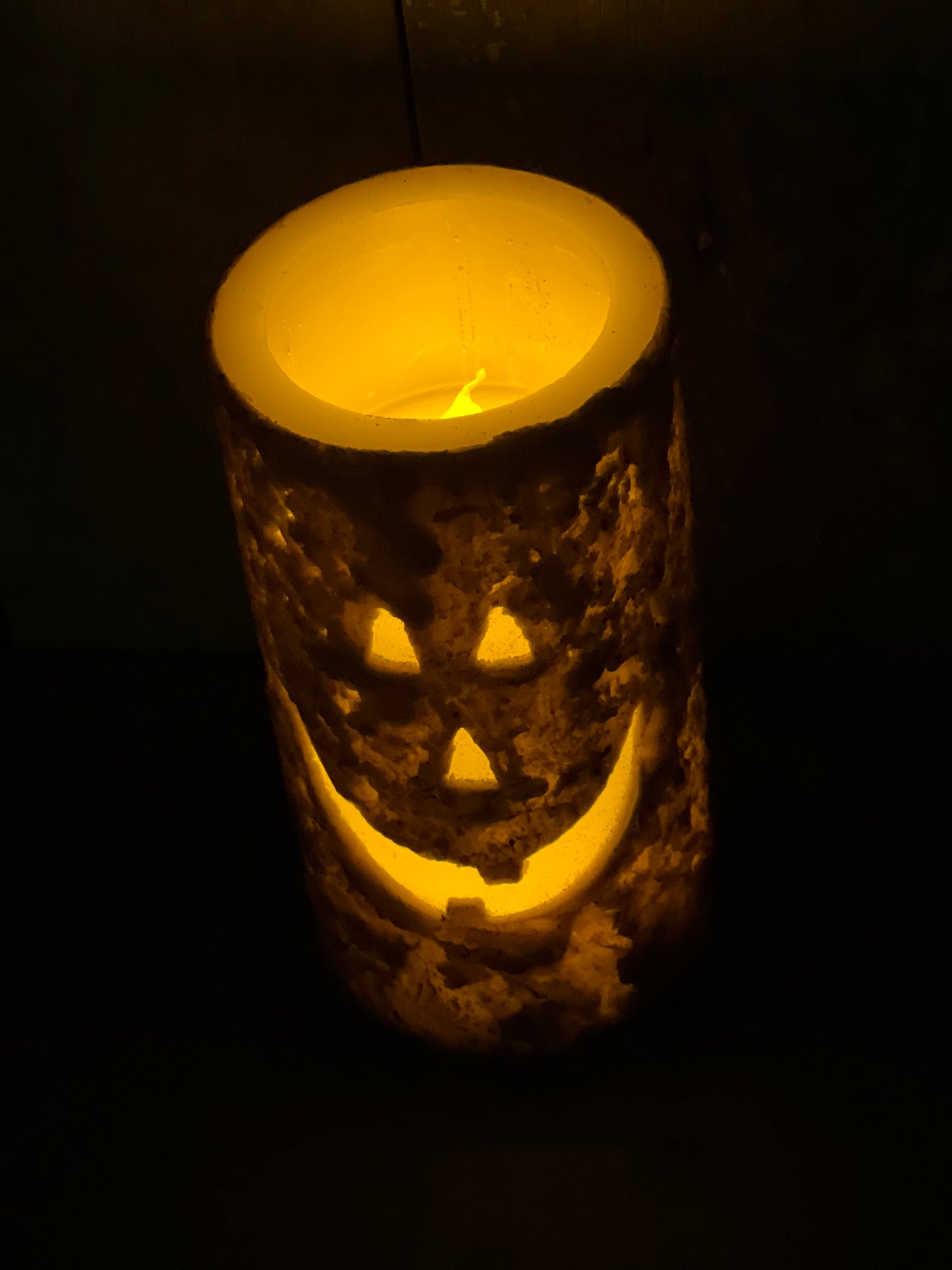Candle, LED 6" Pillar, JACK O'LANTERN