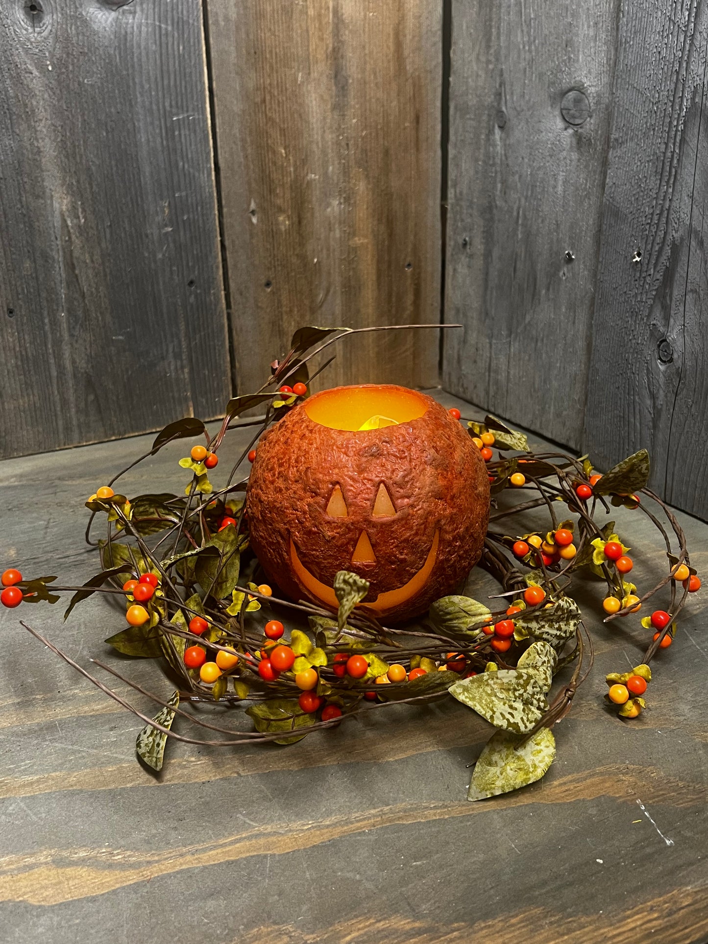Candle Ring, 6.5", BITTERSWEET & LEAVES