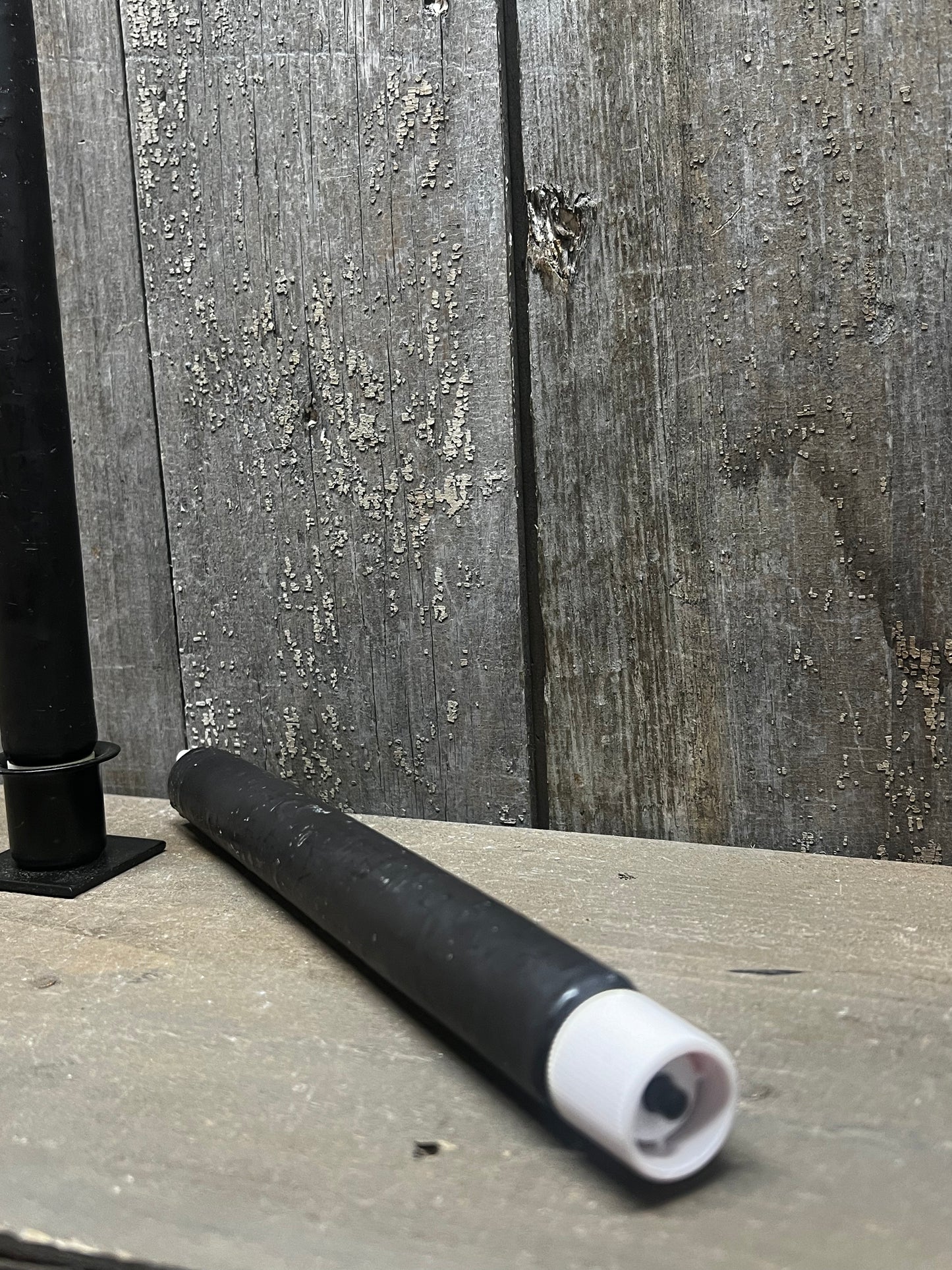 3D Flame Taper Set/2, 9.5", BLACK