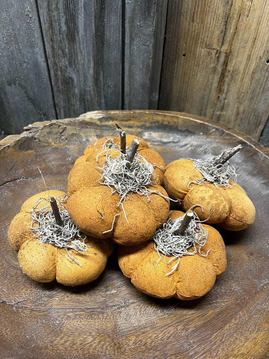 Mini Pumpkin, 5", GRUNGY W/ MOSS