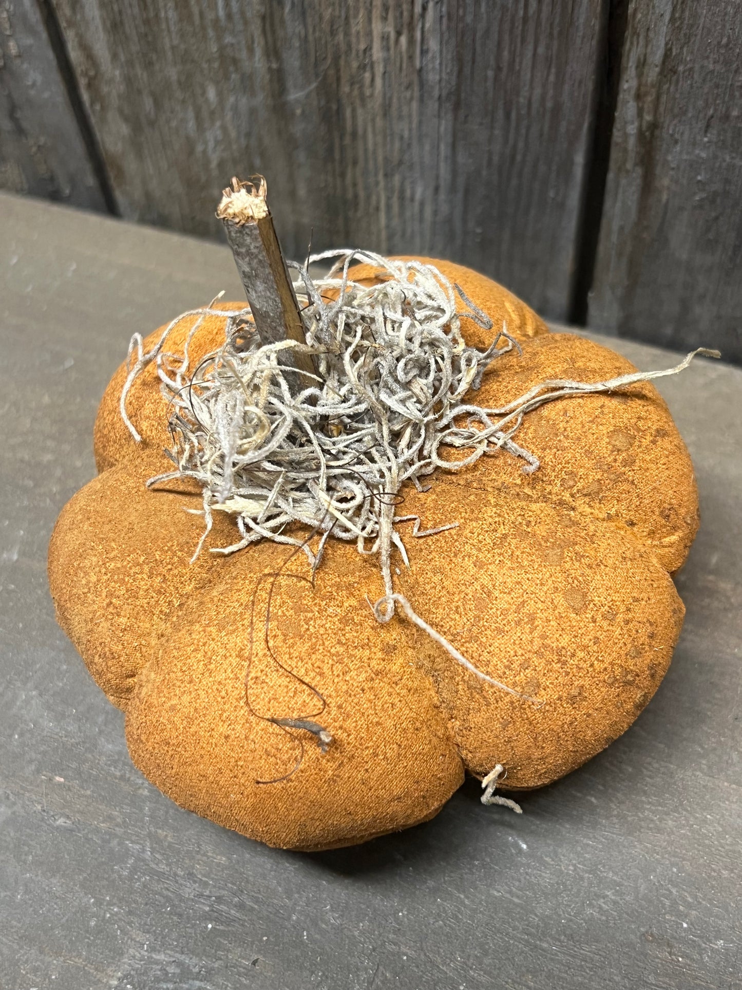 Mini Pumpkin, 5", GRUNGY W/ MOSS