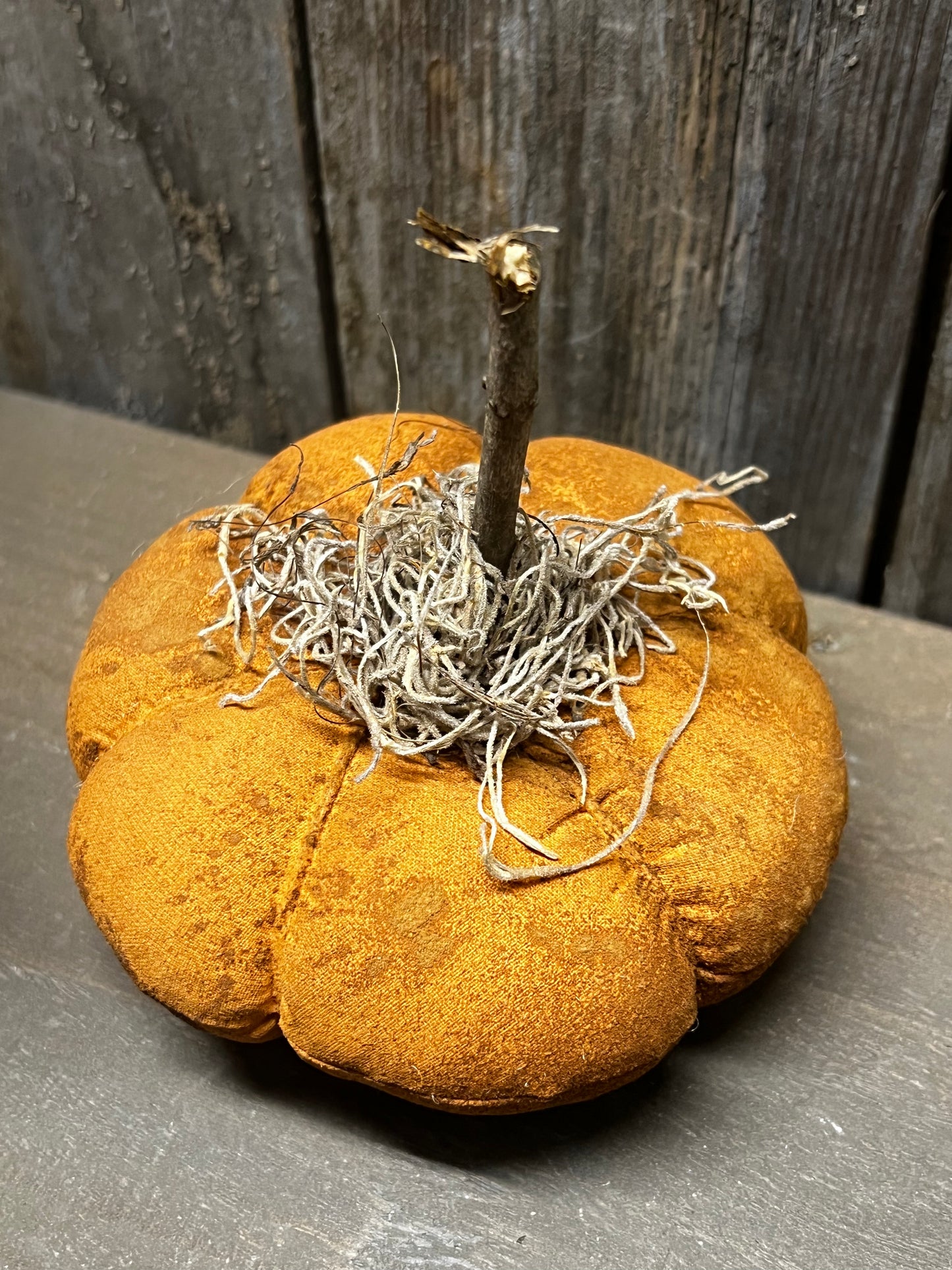 Mini Pumpkin, 5", GRUNGY W/ MOSS