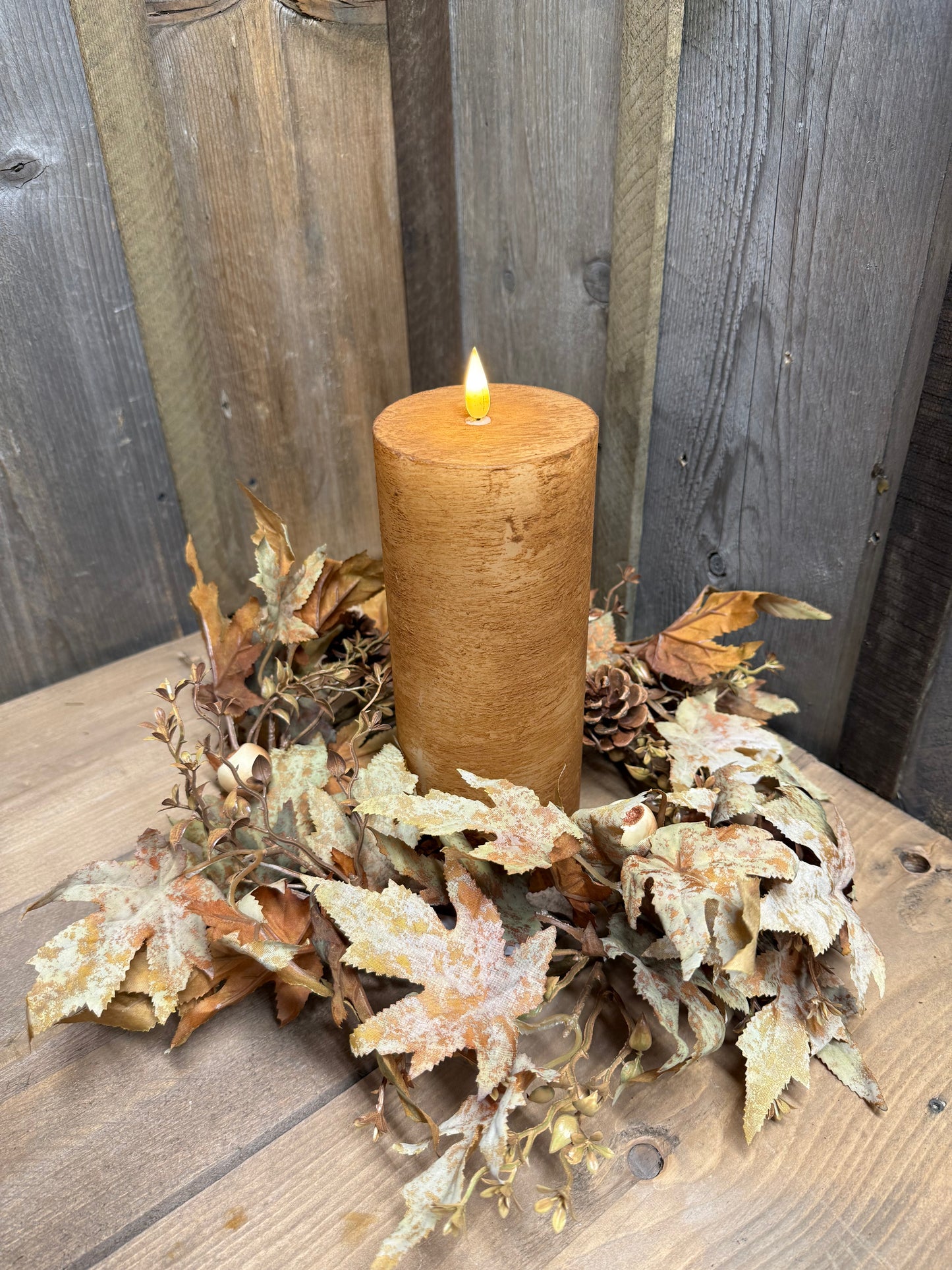 Candle Ring, 7.5" Opening, EARTHY MAPLE