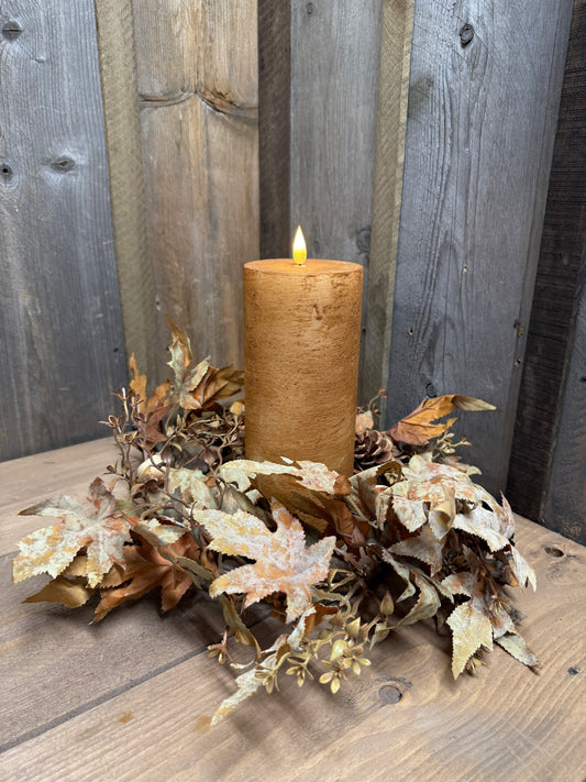 Candle Ring, 7.5" Opening, EARTHY MAPLE