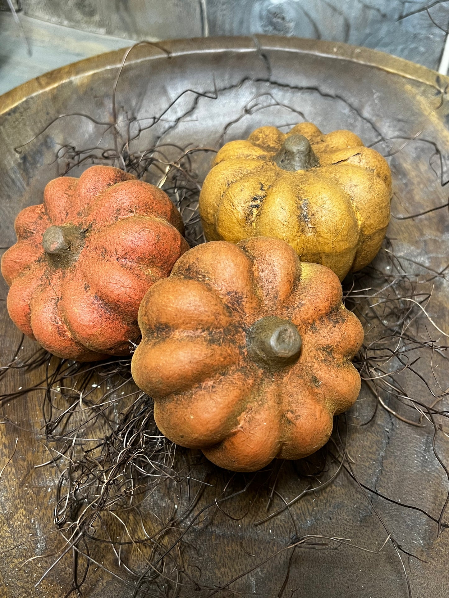 Grungy Pumpkins/Angel Hair, Set/3, MULTI COLOR or BLACK