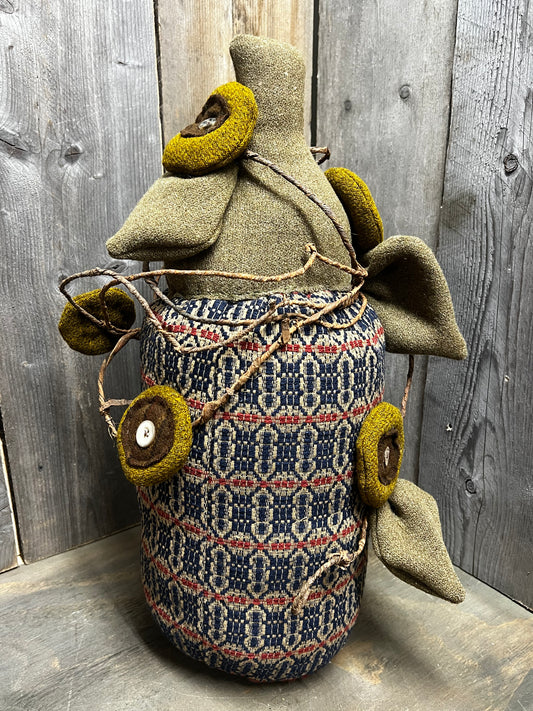 Patriotic Pumpkin, OOAK, RECLAIMED MILITARY BLANKET