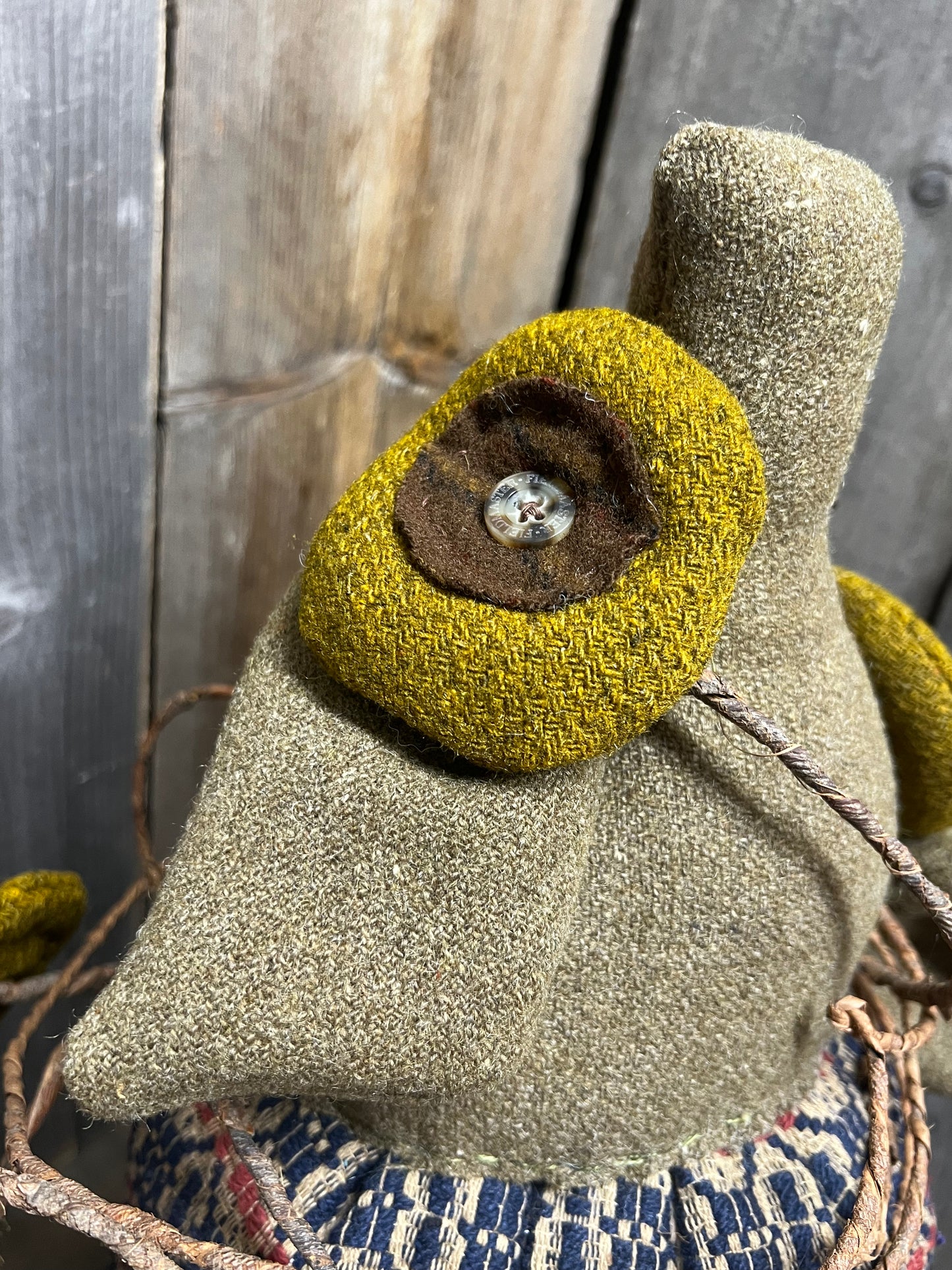 Patriotic Pumpkin, OOAK, RECLAIMED MILITARY BLANKET