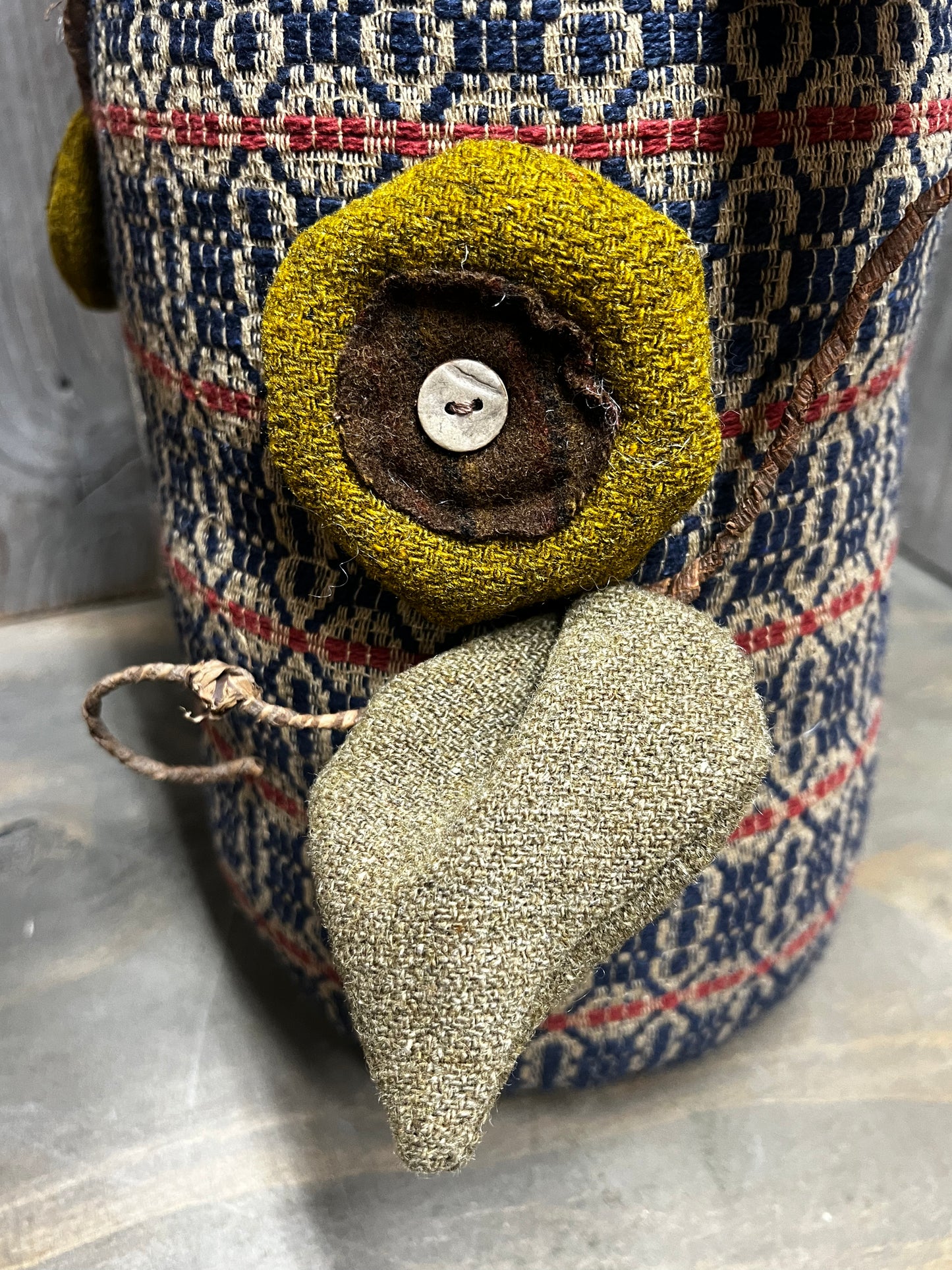 Patriotic Pumpkin, OOAK, RECLAIMED MILITARY BLANKET