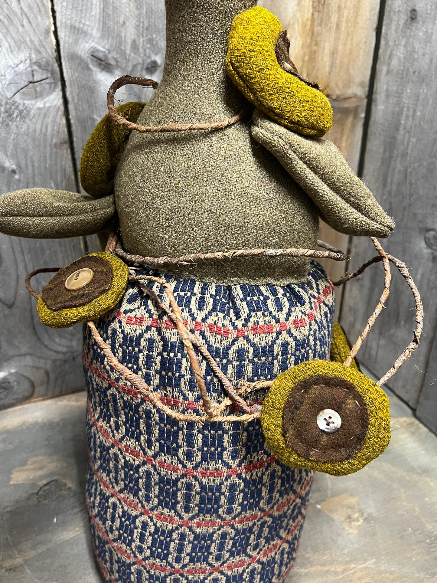 Patriotic Pumpkin, OOAK, RECLAIMED MILITARY BLANKET