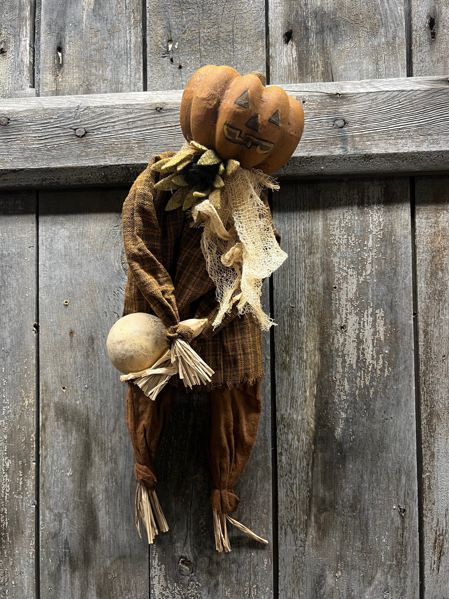 Scarecrow Doll, 16", "GOURD’EN