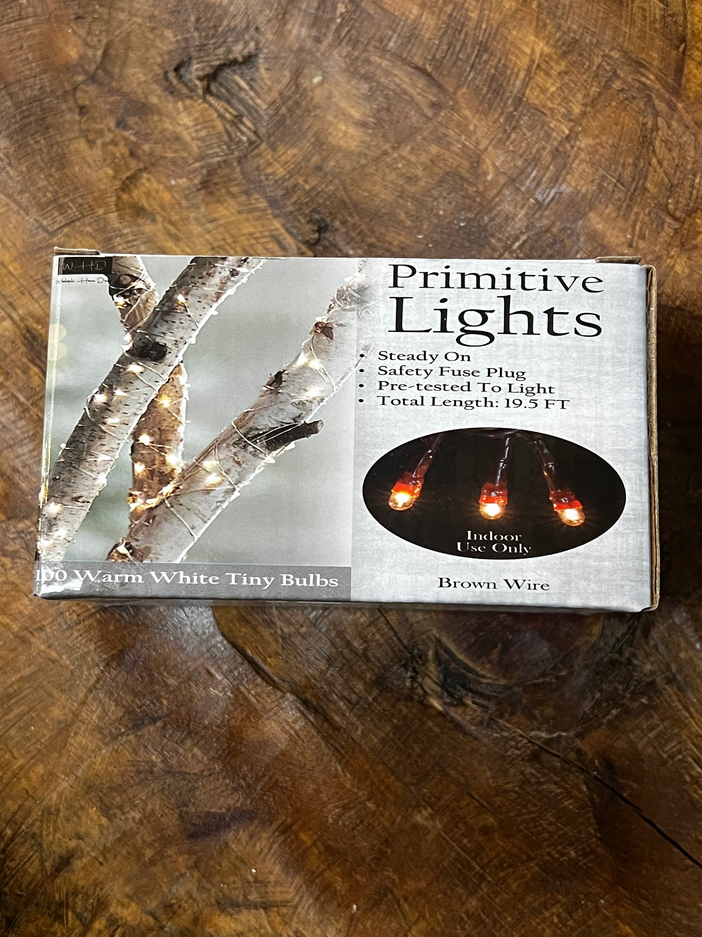 Teeny Bulbs, Brown Wire, 100 Count, WARM WHITE