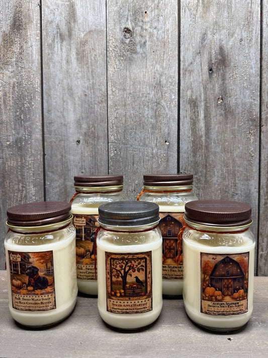 Soy/Coconut Wax Candle, FALL ASSORTED